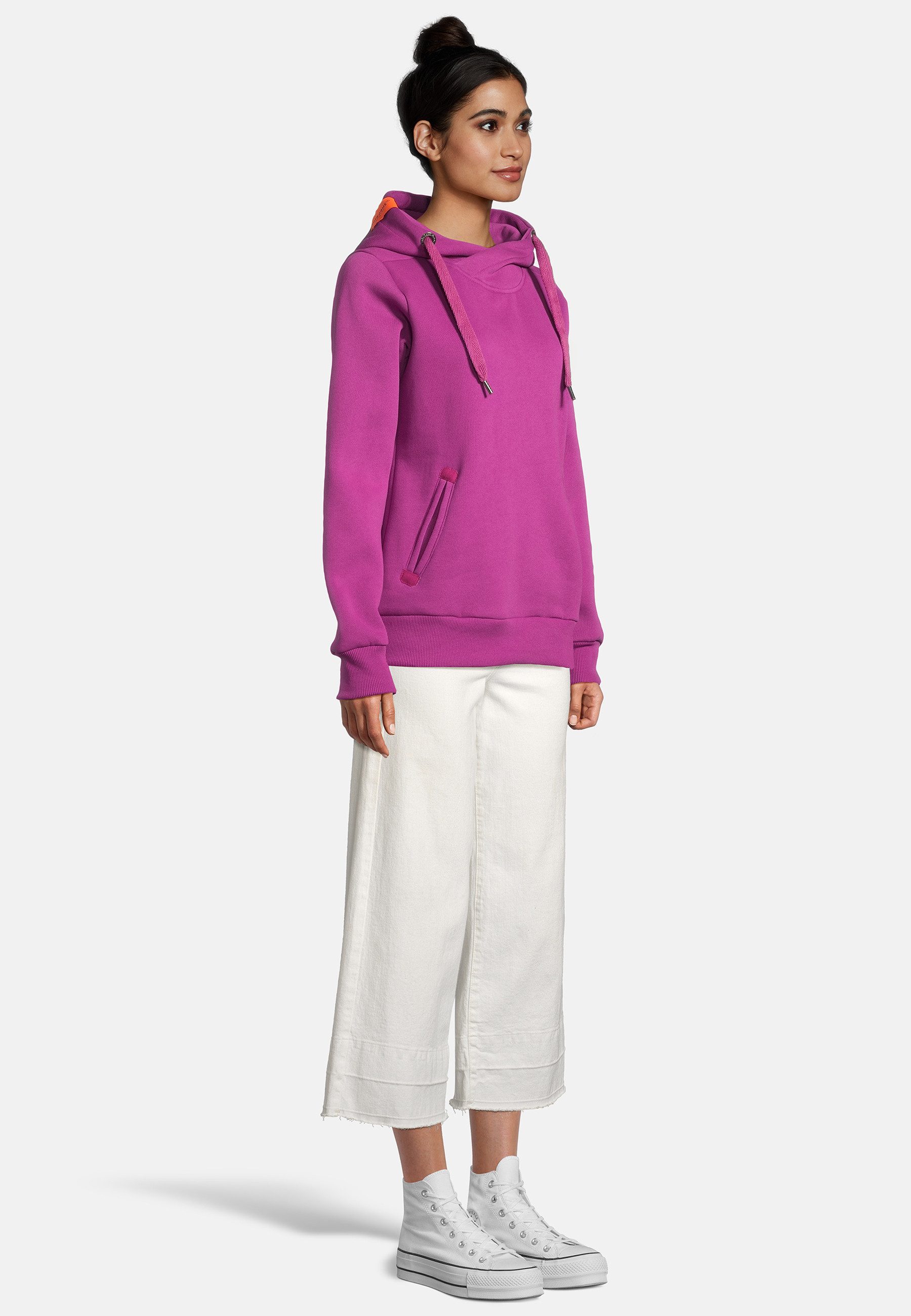 salzhaut Hoodie SÜNN Damen Tailliert salzhaut Kapuzenpullover – bequemer Fit und nordisch klares Design – Bild 4 von 5