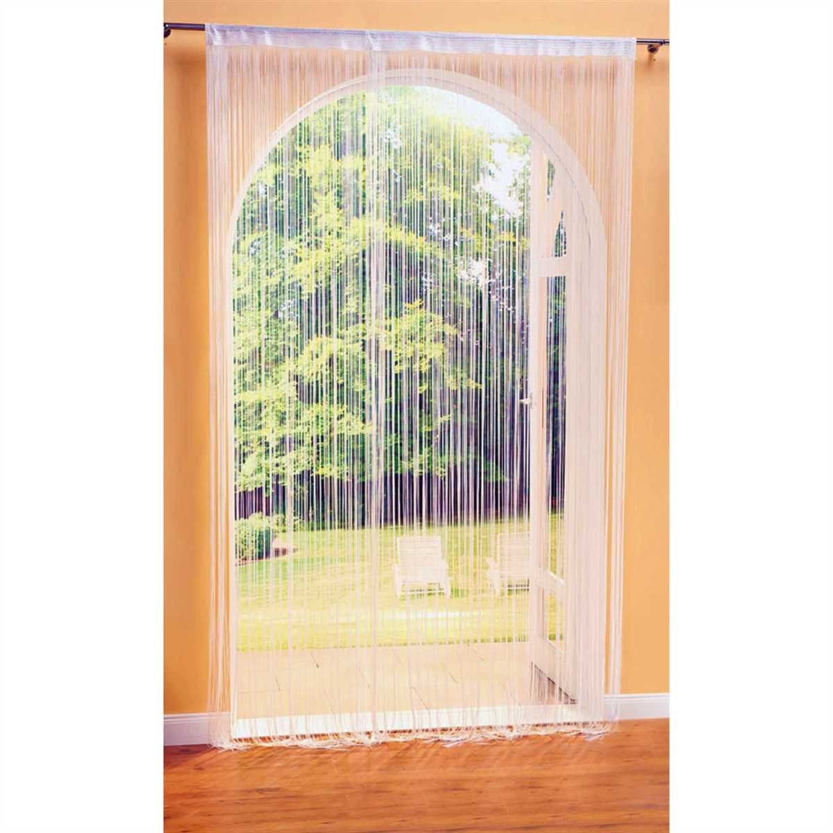 Bestlivings Fadenvorhang (1 St), Stangendurchzug, halbtransparent, Fadengardine mit Stangendurchzug 90x240cm (BxL), Insektenschutz – Bild 5 von 5