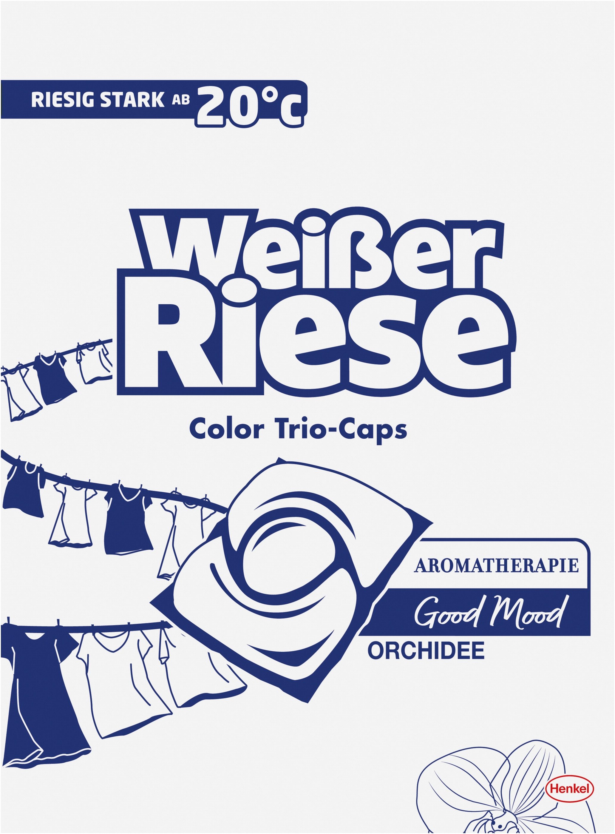 Weißer Riese WEISSER RIESE Trio-Caps Color 120WL Orchidee 1,44kg Vollwaschmittel