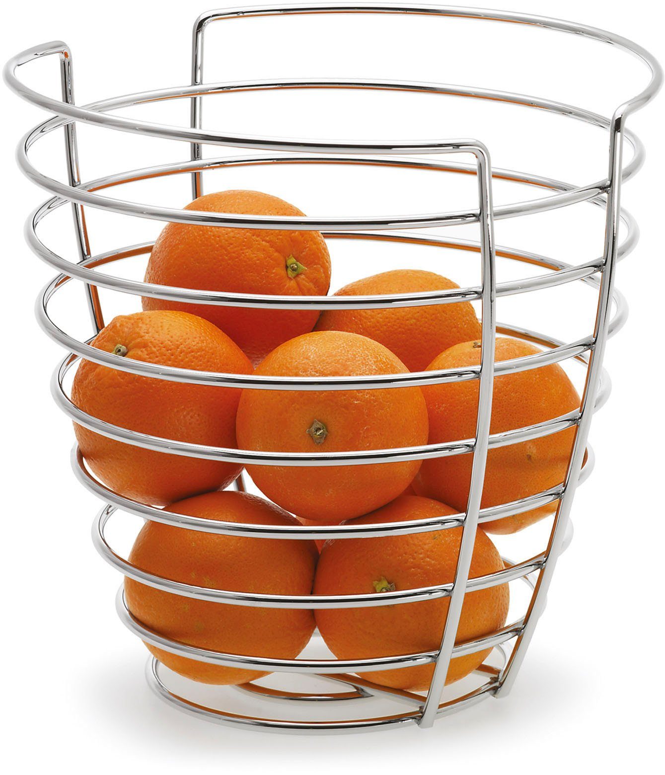 blomus Drahtkorb WIRES, Obstkorb aus Stahlgeflecht, Ø 25 cm