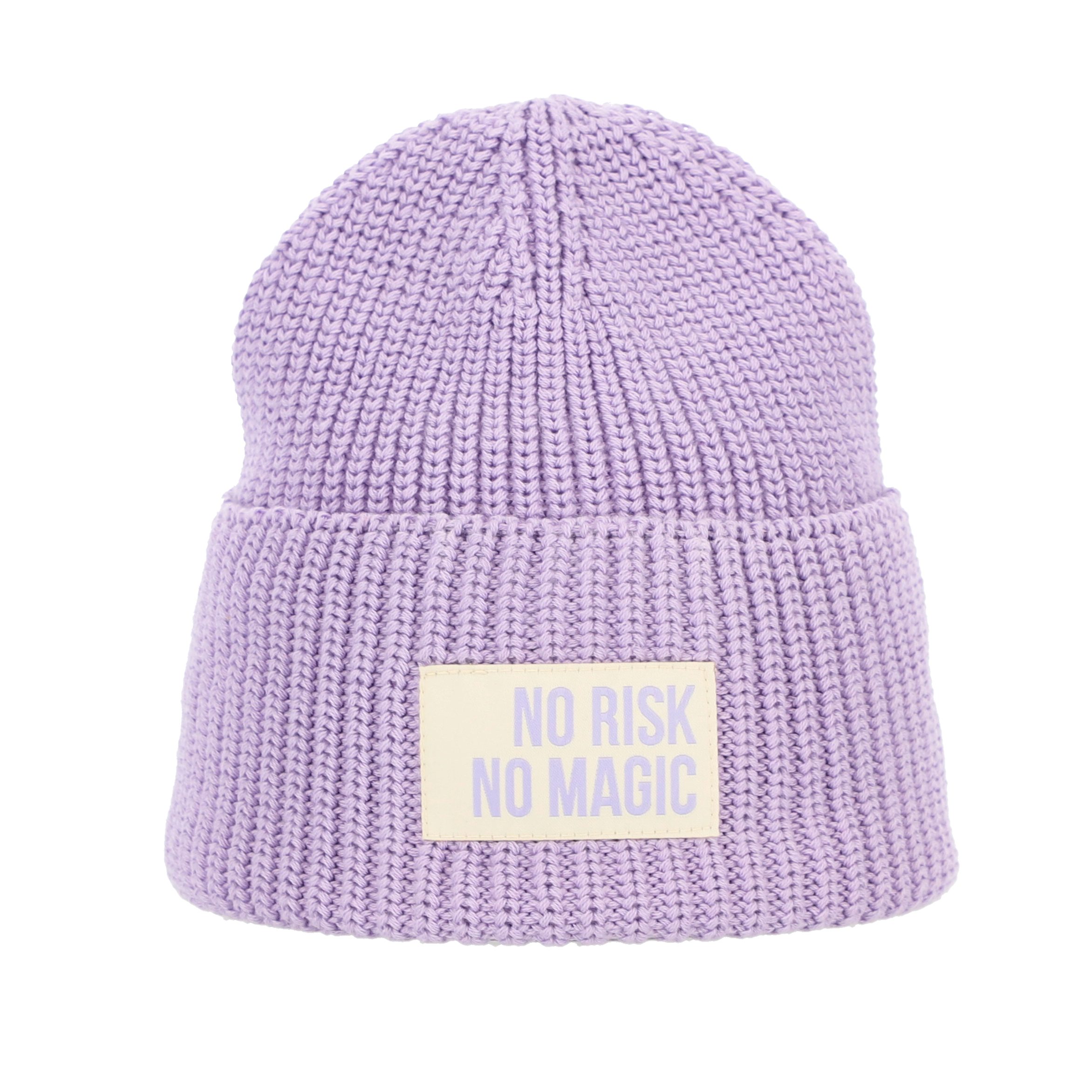 halsüberkopf Accessoires Strickmütze Achtsamkeit mit Statement-Badge günstig online kaufen