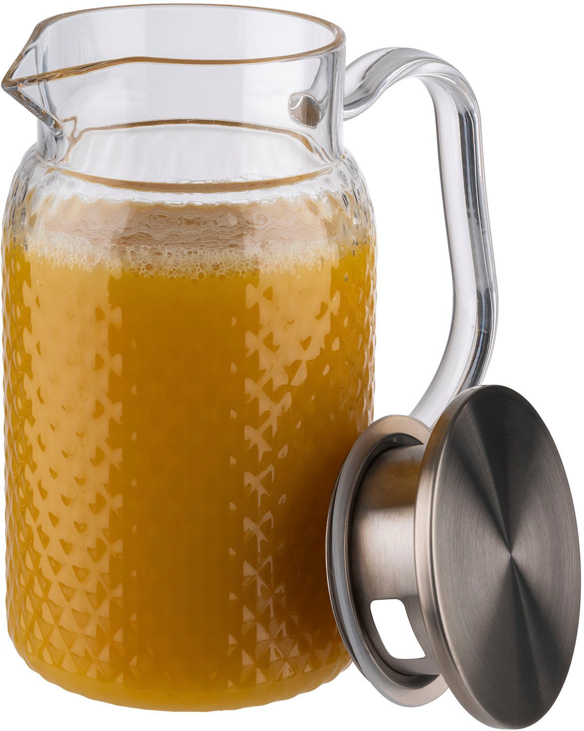 APS Wasserkanne Saft-/ Wasserkanne Ø 10 cm, 1 Liter, 1 l, (1-St), Deckel aus Edelstahl mit Silikondichtung