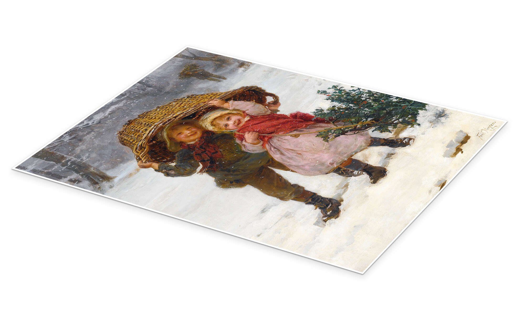 Posterlounge Wandbild Weihnachtszeit, Frederick Morgan, erhältlich als Post günstig online kaufen