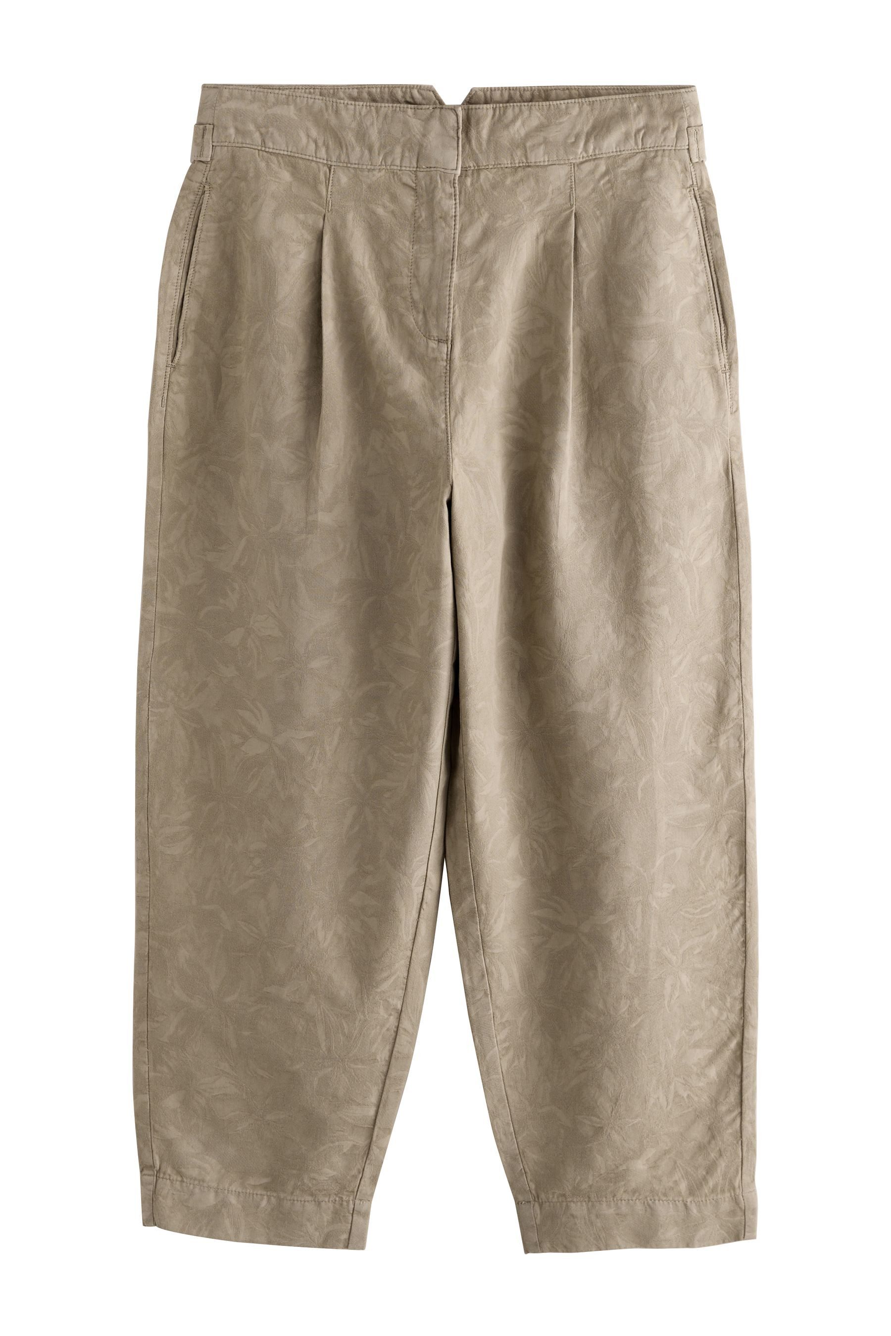 Next Stoffhose Barrel Hose aus 100 % Baumwolljacquard (1-tlg)