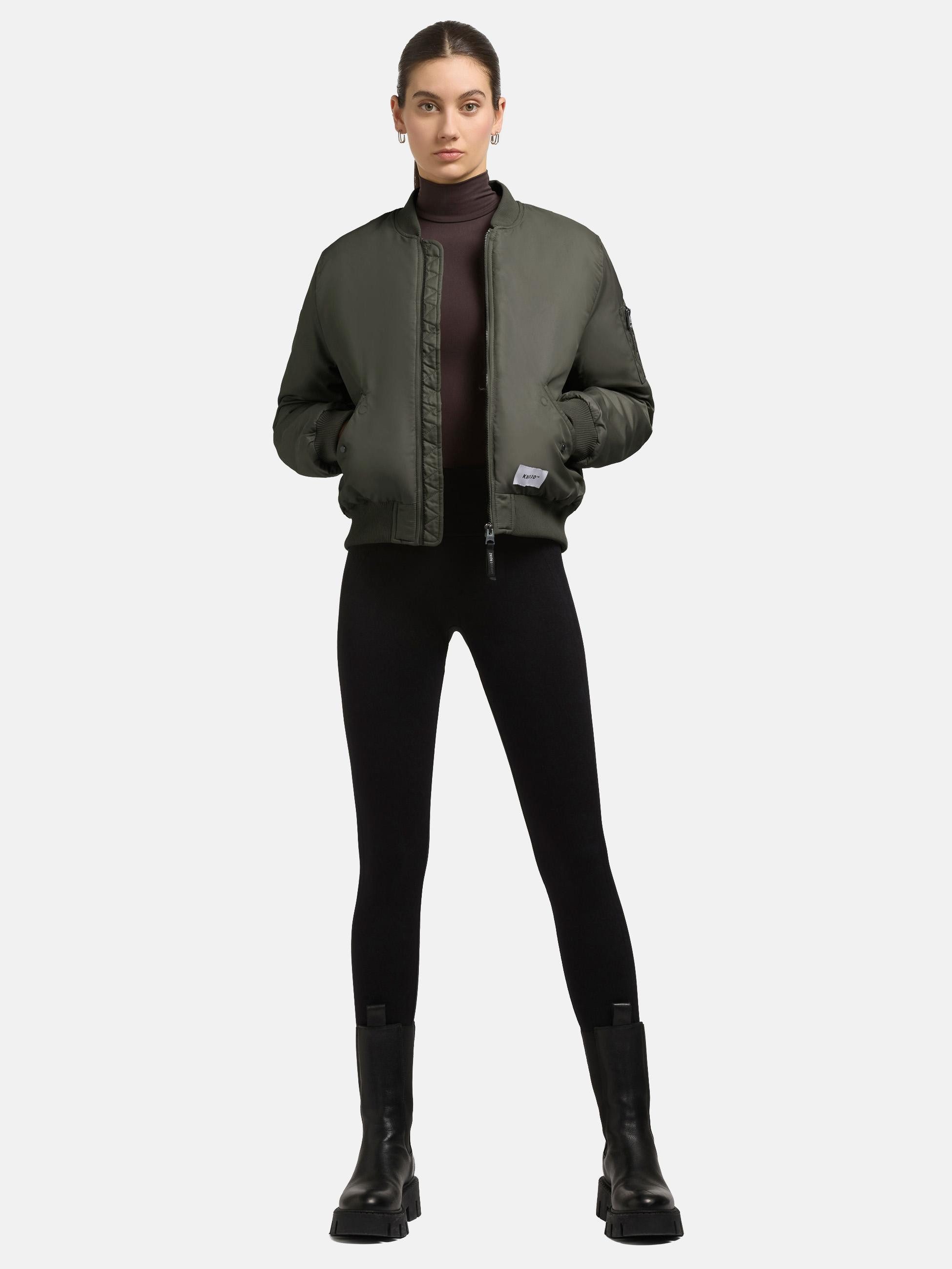 khujo Bomberjacke Kasia Modische kurze Damen Winterjacke