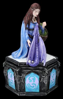 Figuren Shop GmbH Dekoobjekt Schatulle Anne Stokes - Dragon Friendship Winter - Schmuckdose Fantasy