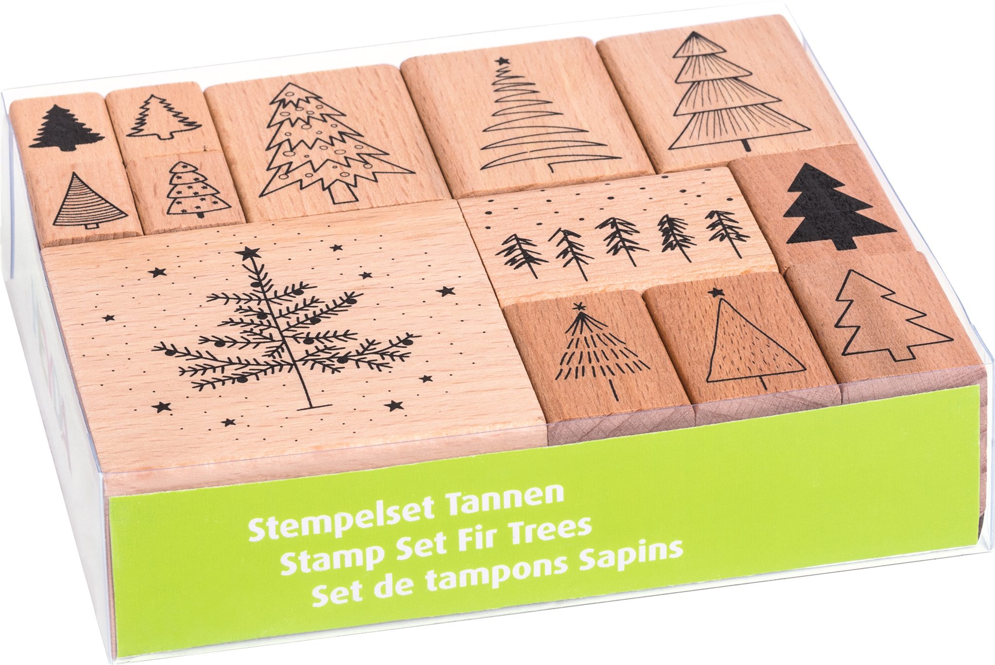 Heyda 3X Heyda 204888664 Stempelset Tannen Stempelkissen