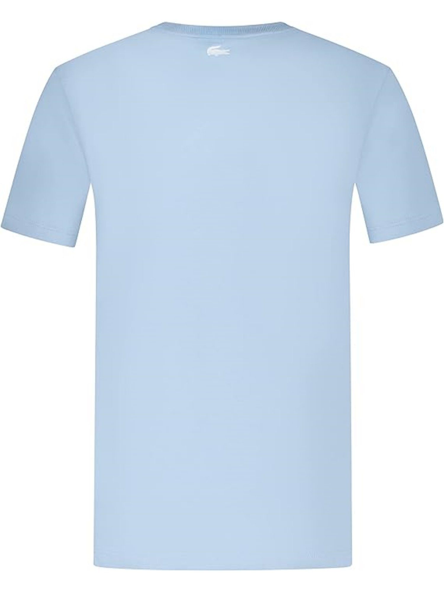 Lacoste T-Shirt hellblau und mit Rundhalsausschnitt T-Shirt Kurzarmshirt (1-tlg)