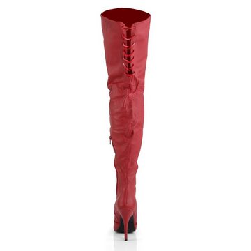 Pleaser Pleaser LEGEND-8899 Leder Overknee Stiefel Rot Overkneestiefel aus echtem Leder