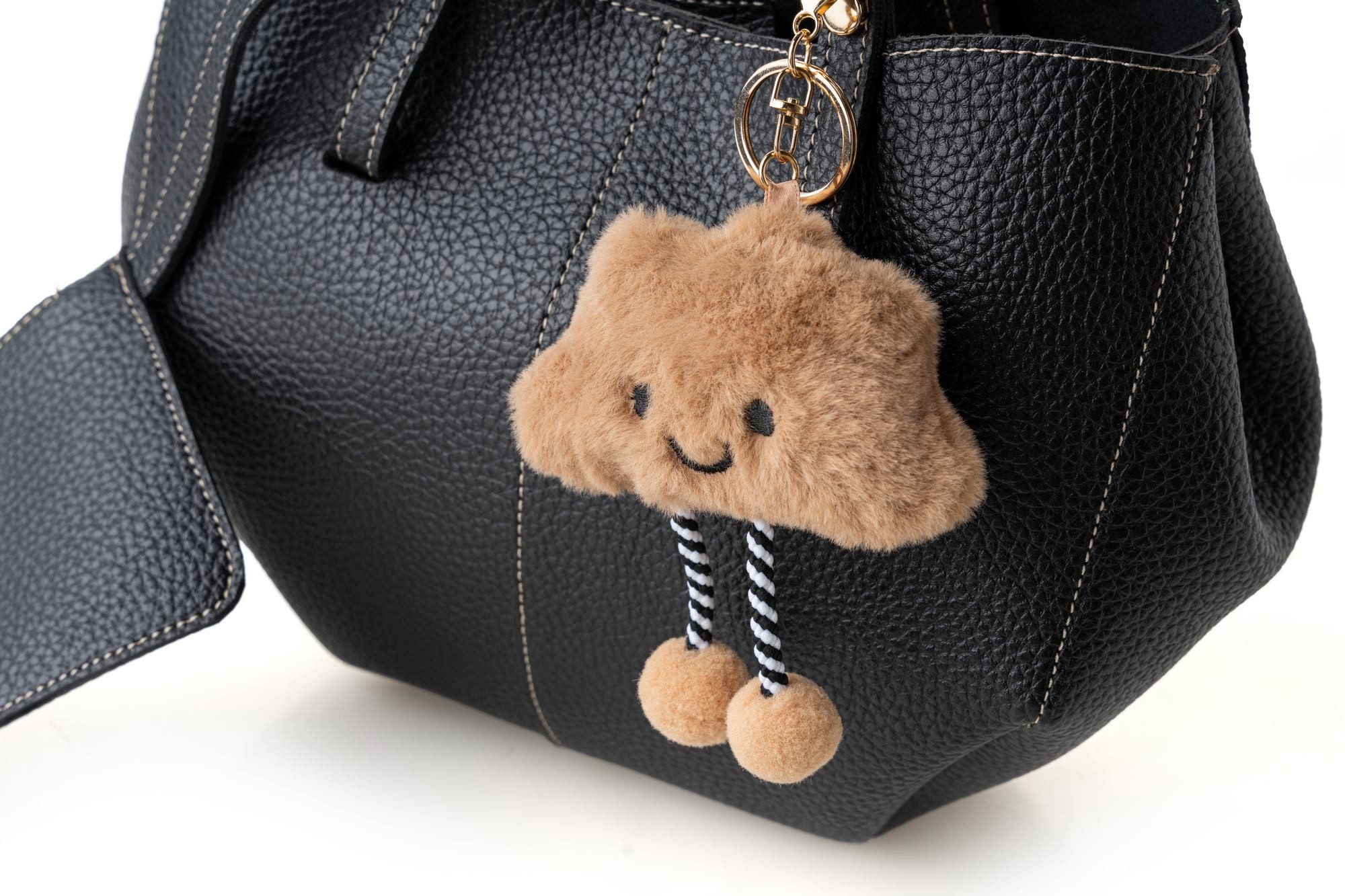 lucky bees Schultertasche 1274 - Tan 100% Polyvinyl-Leder (Packung, 1-tlg., 13/22/28), Polyvinyl-Leder