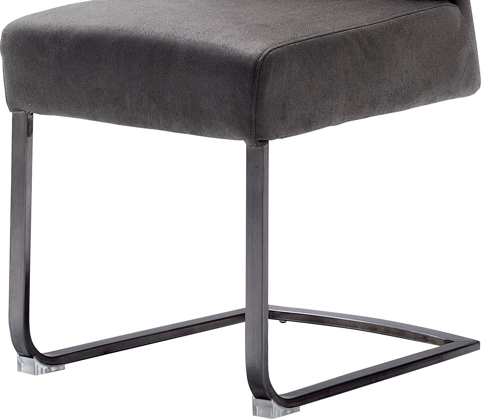 furniture Grau Stuhl Grau Schwarz | St), Kg bis lackiert Freischwinger | 2 belastbar MCA 120 Rochester matt (Set,
