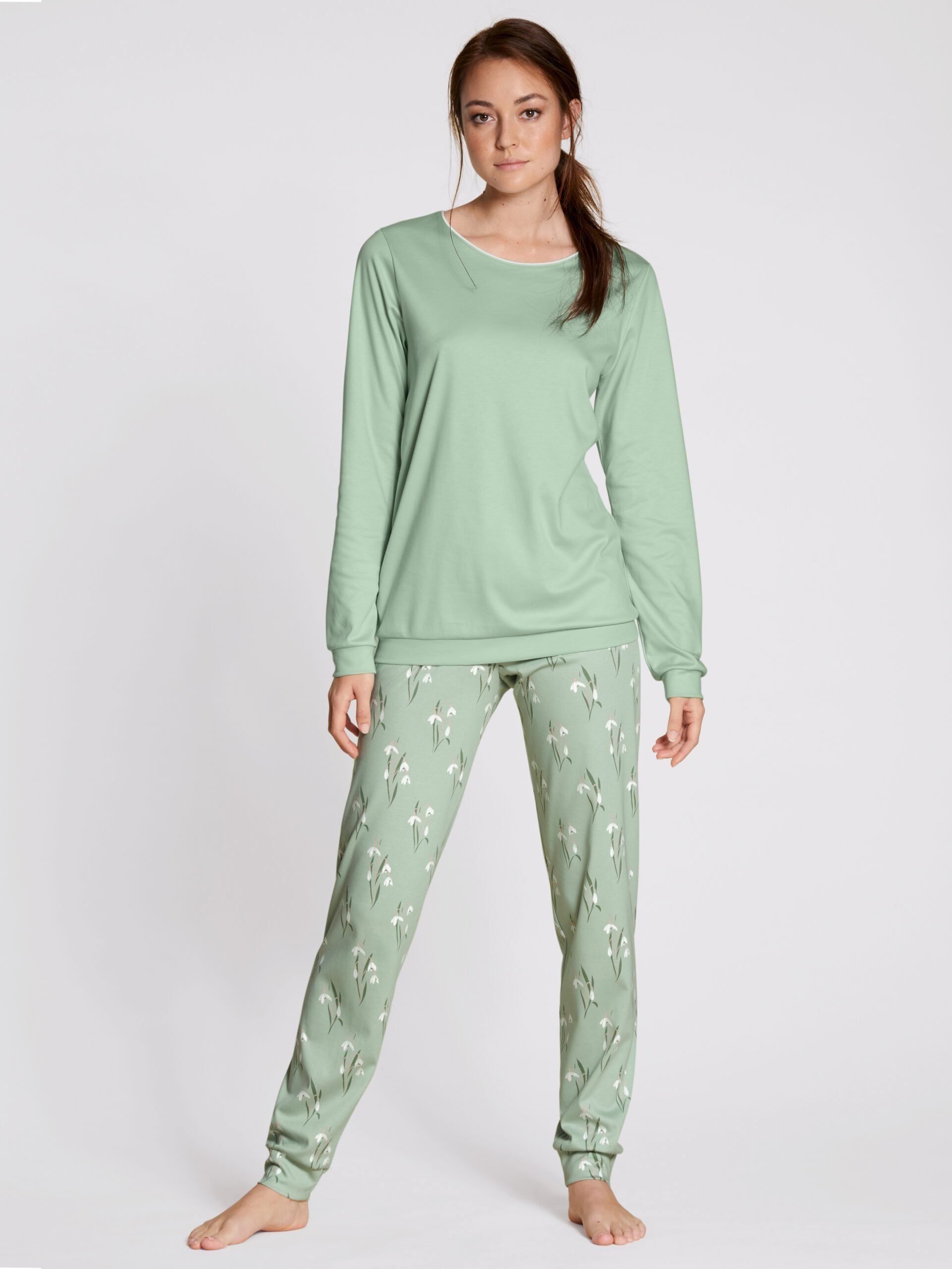 CALIDA Pyjama Calida Damen Pyjama 42651 light aqua (1 Stück, 1 tlg., 1 Stück) | Pyjamas