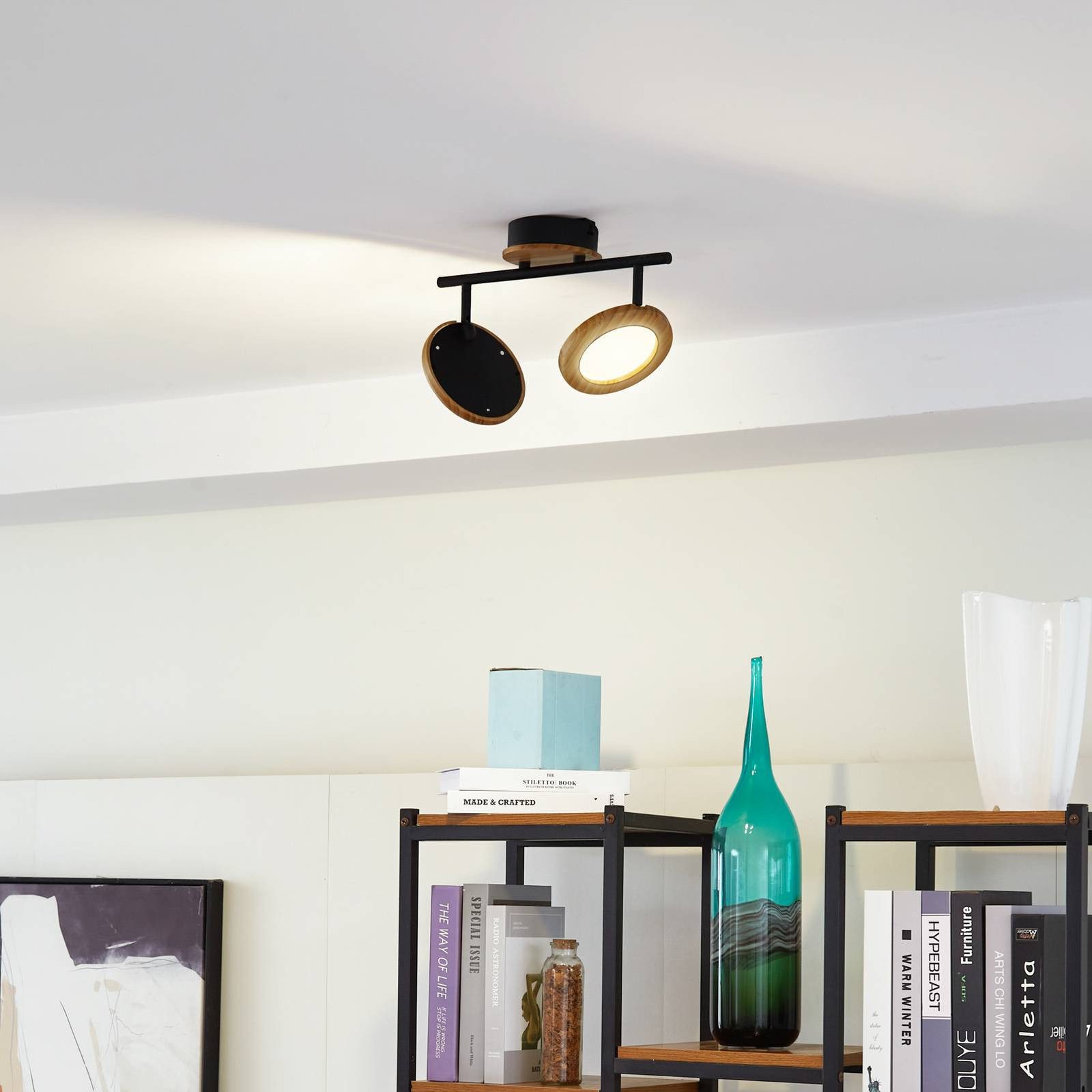 Lindby Deckenstrahler Manel, LED, Metall warmweiß IP20, LED 10 W gesamt, warmweiß