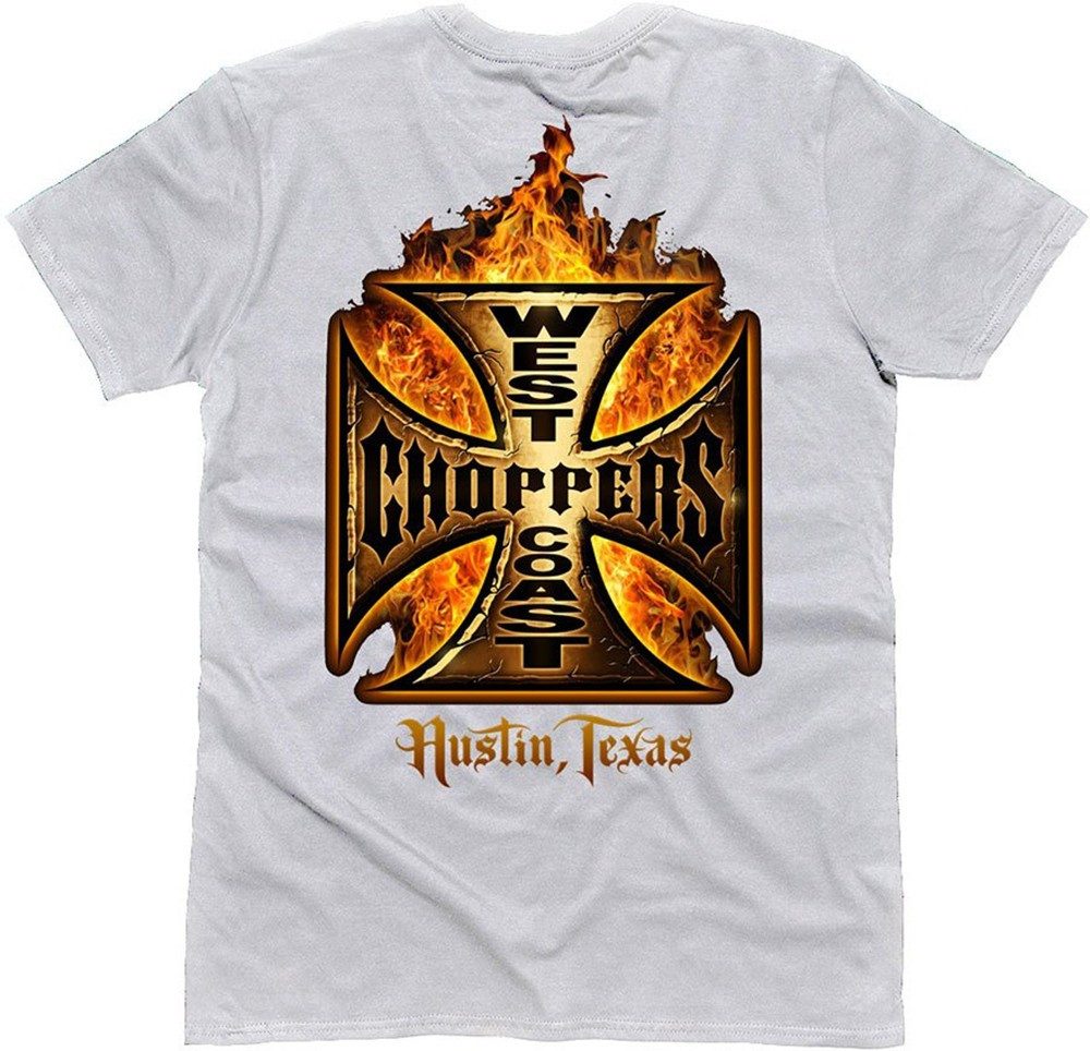 West Coast Choppers T-Shirt Goldfire Grey günstig online kaufen
