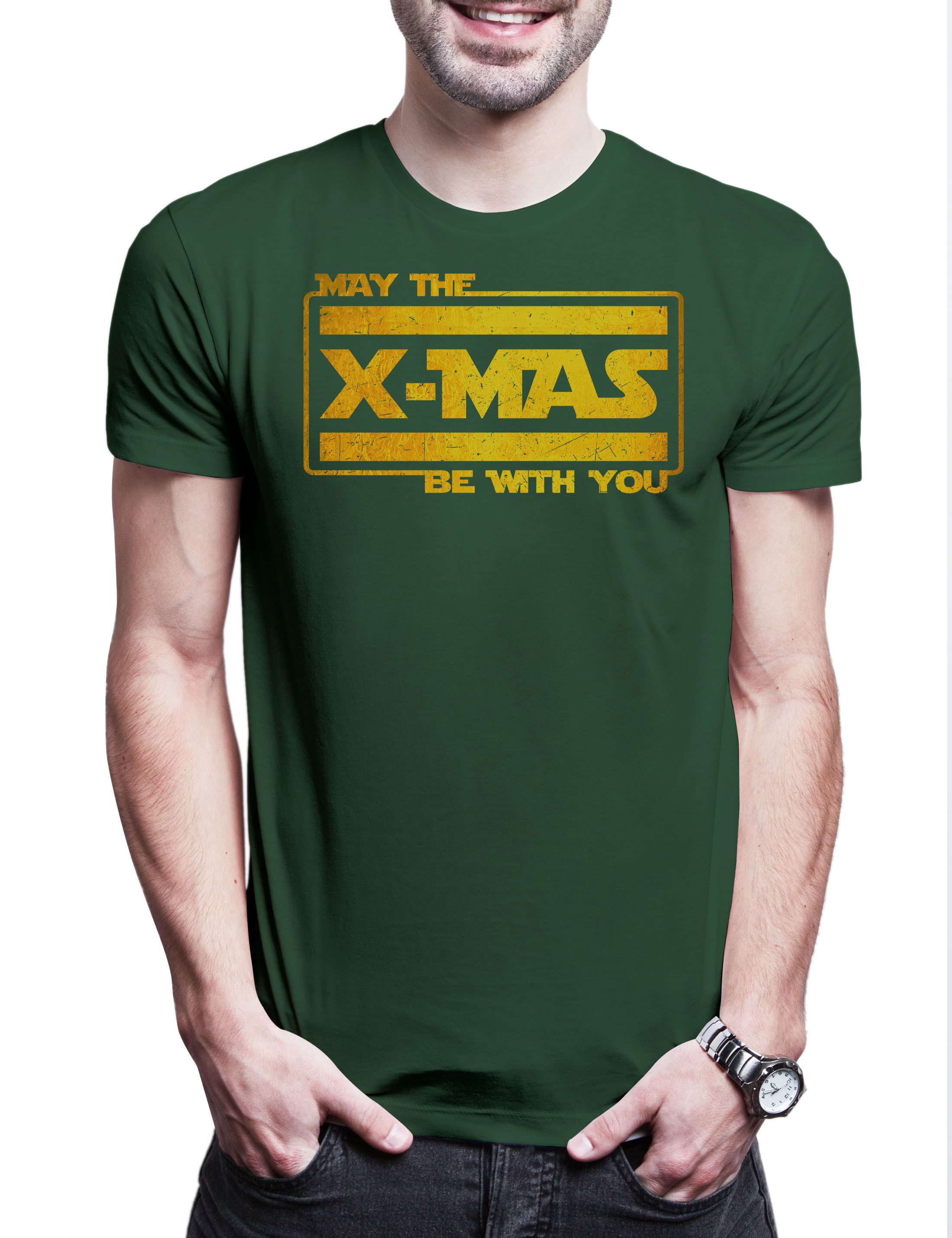 Print-Shirt May The X-mas Be With You Herren T-Shirt Wars Force Merry Holy