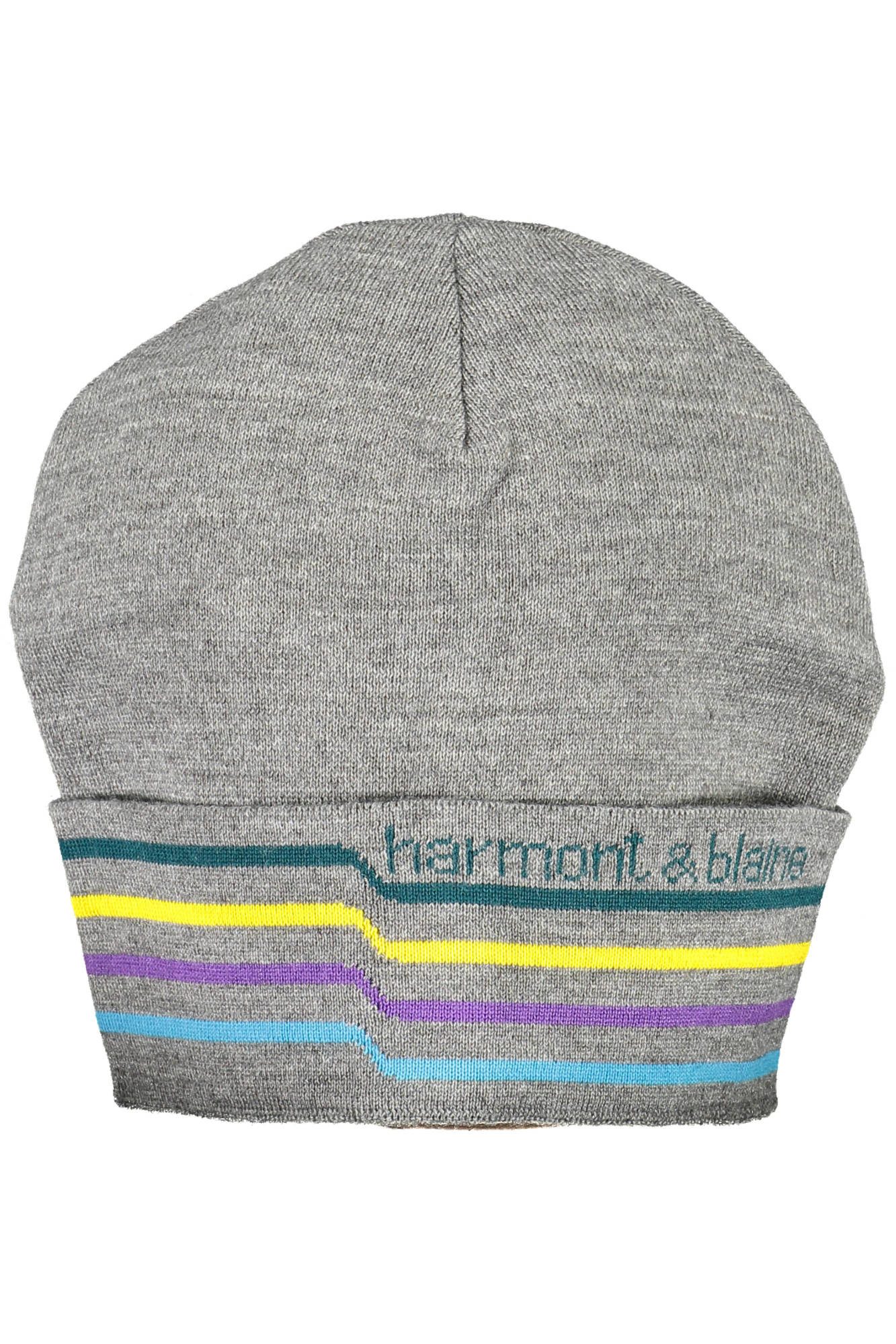 Harmont & Blaine Strickmütze Herren Graue Kappe mit Kontrastdetails und Logo-Stickerei