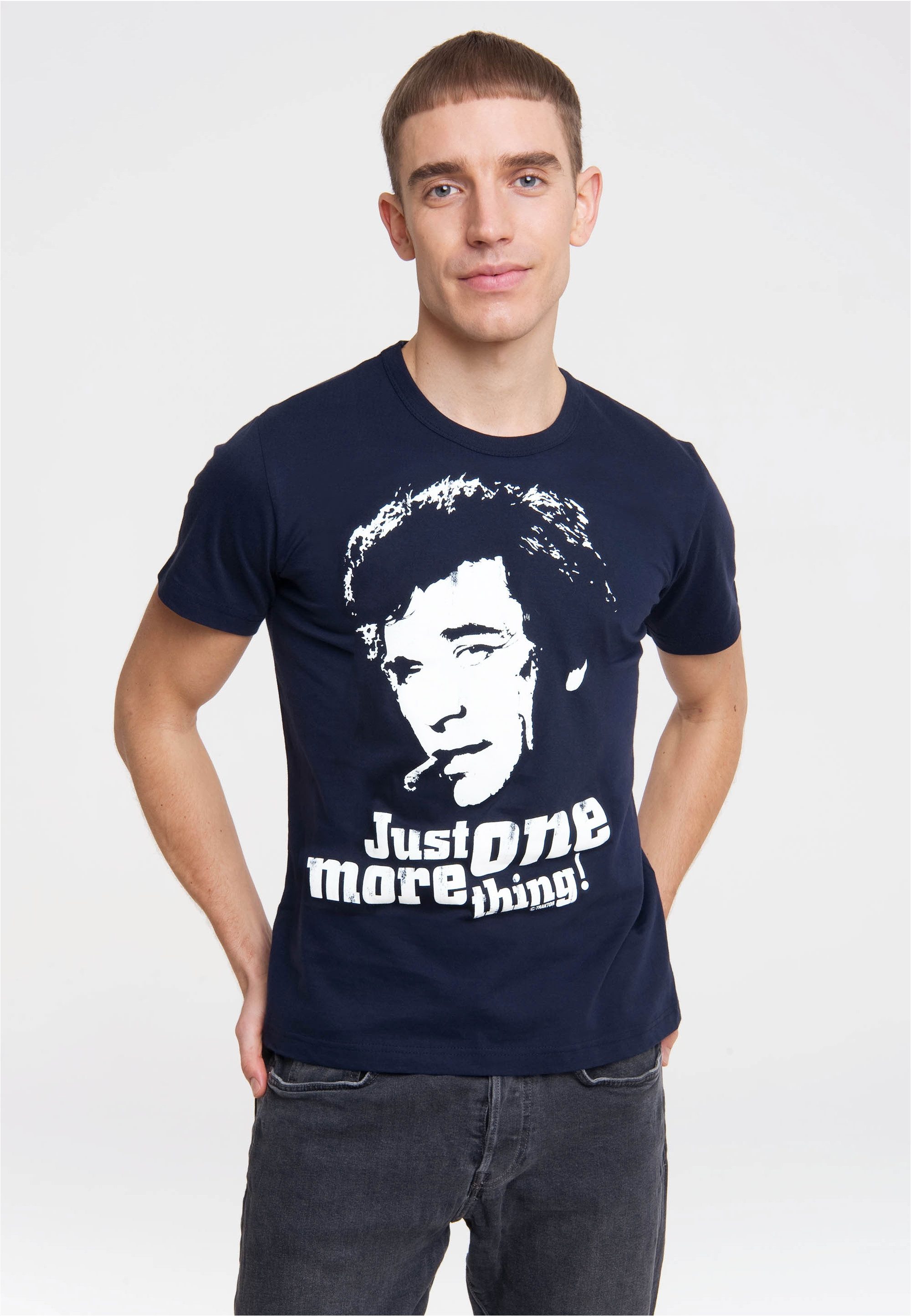 LOGOSHIRT T-Shirt Columbo - Just One More Thing mit coolem Frontprint