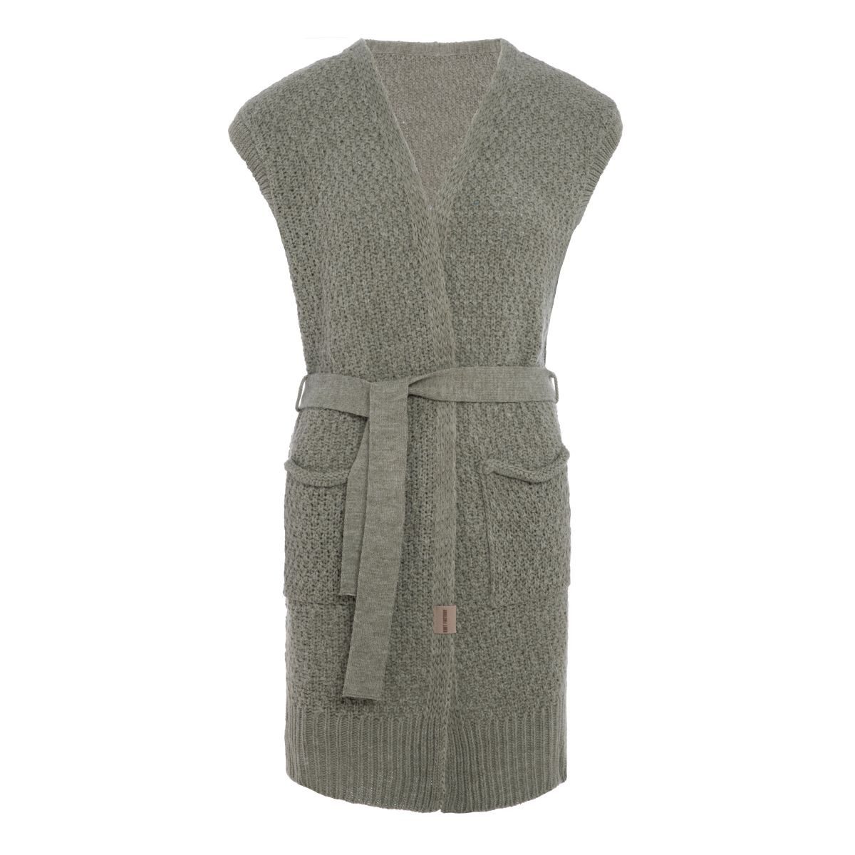 Knit Factory Strickweste Luna Strickweste Urban Green 36/38 (1-tlg) Strickjacke Strickweste unifarbend