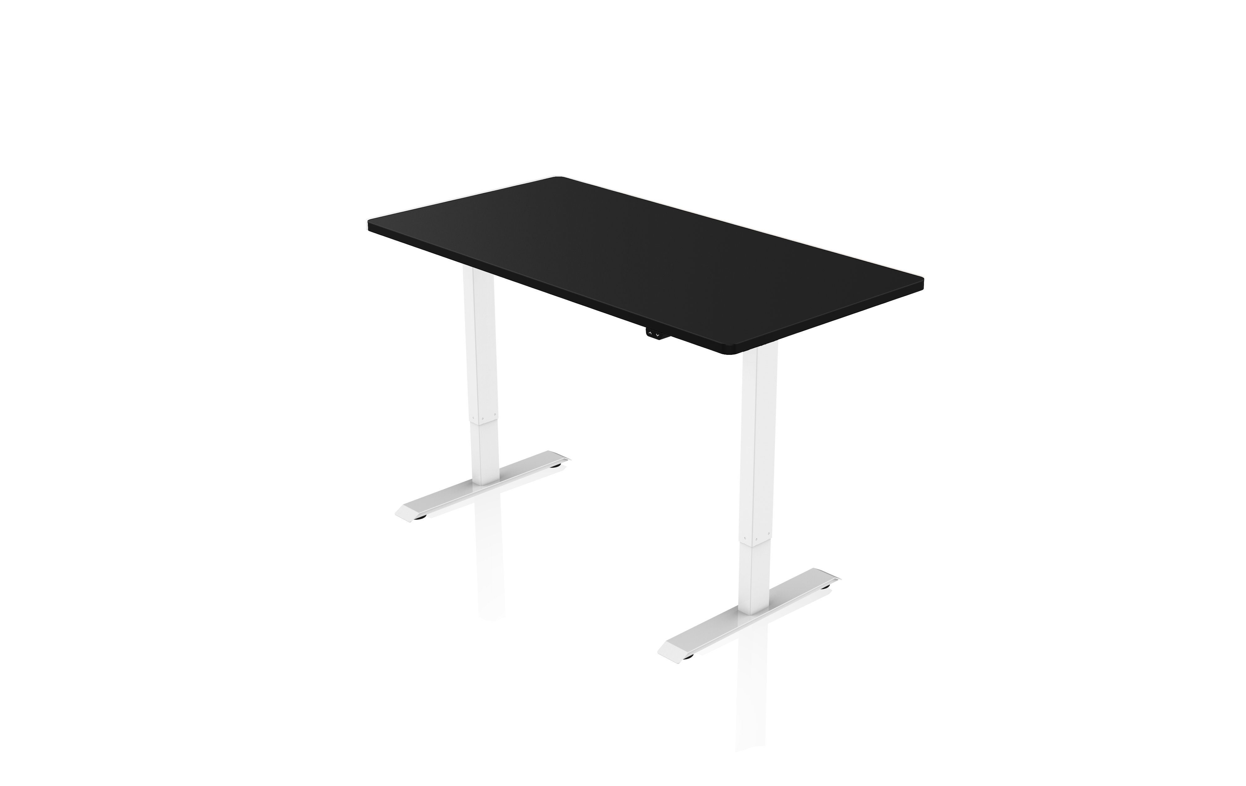 AGIl Schreibtisch elektrisch höhenverstellbarer Schreibtisch - 140*70cm (komplett-Set) Weiß-Schwarz