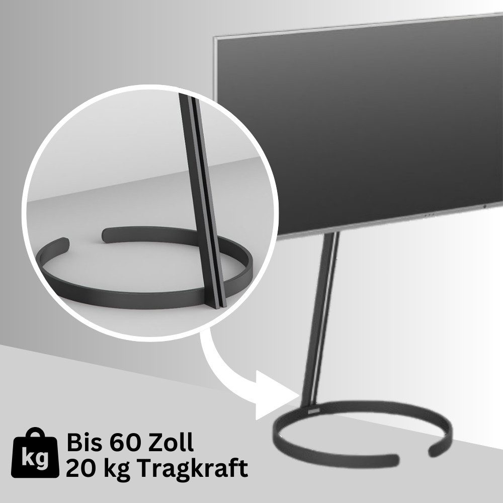 wissmann raumobjekte TV-Ständer Freistehender Universal TV-Stand, (bis 60,00 Zoll, Fernsehstand bis 60 Zoll, Elegant & Funktionell, Made in Germany)