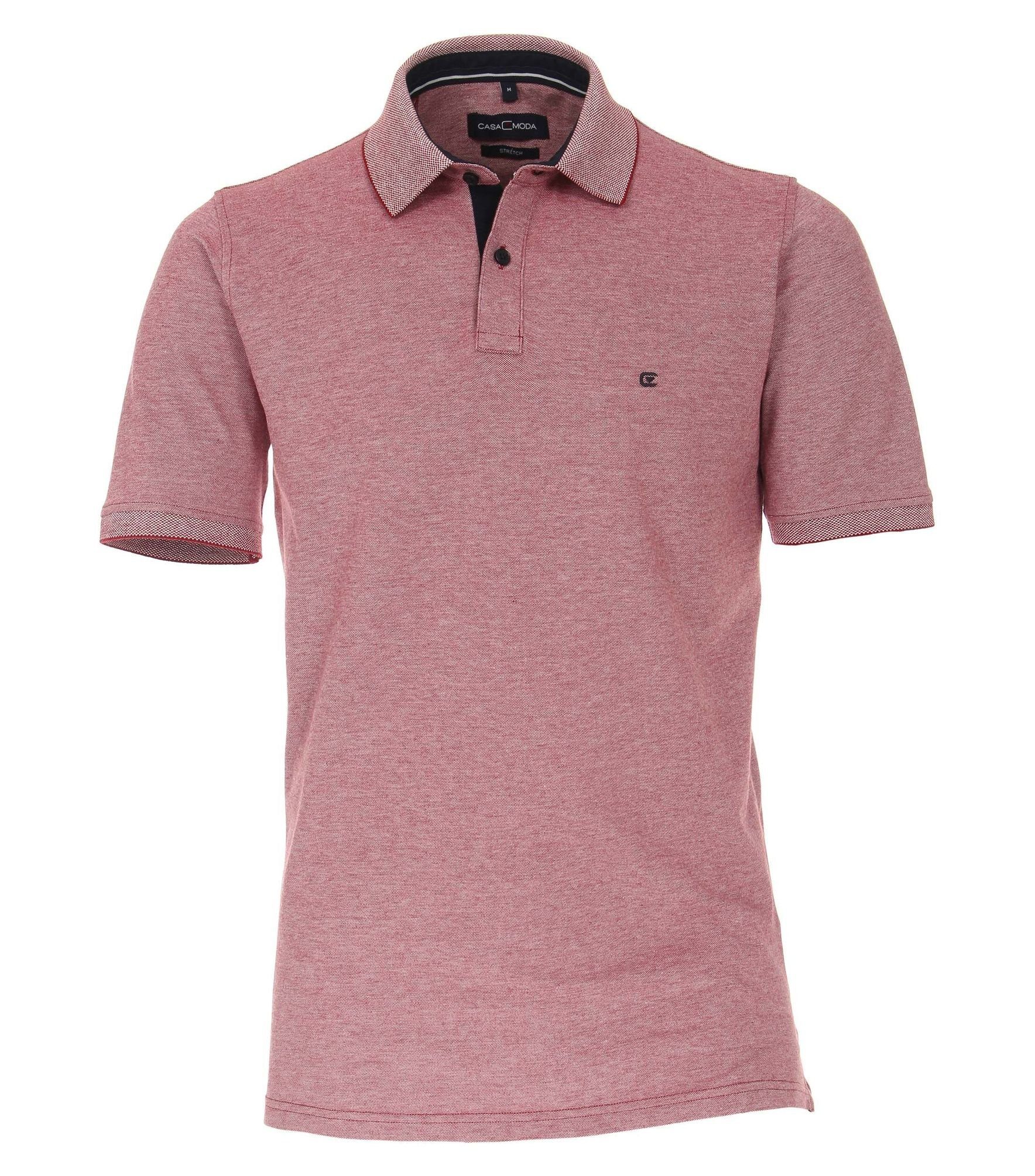 CASAMODA Poloshirt Polo-Shirt unifarben Poloshirt Rot (438)