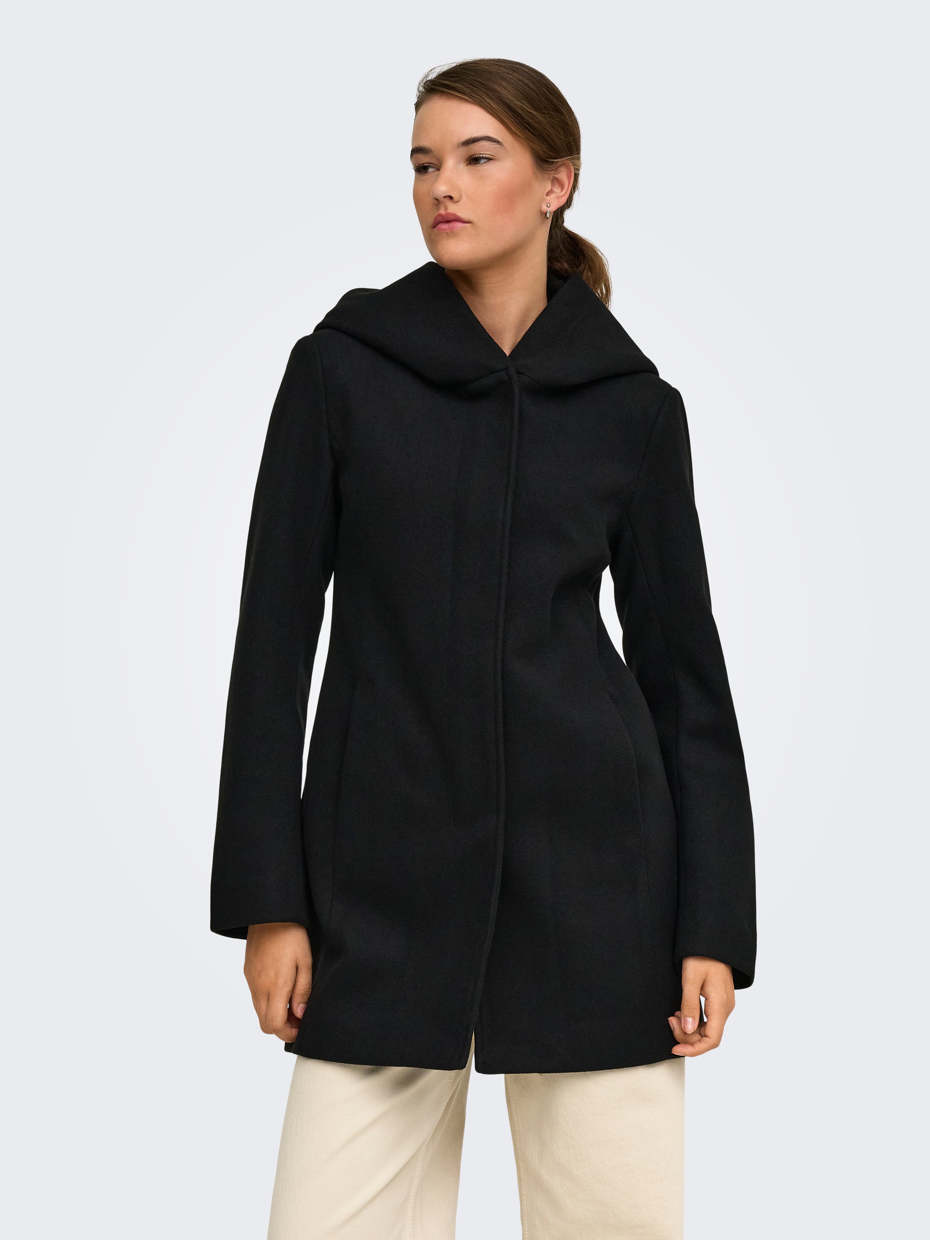 ONLY Langjacke ONLBLAKE HOOD COAT CC OTW Kunstfaser, Eingrifftaschen