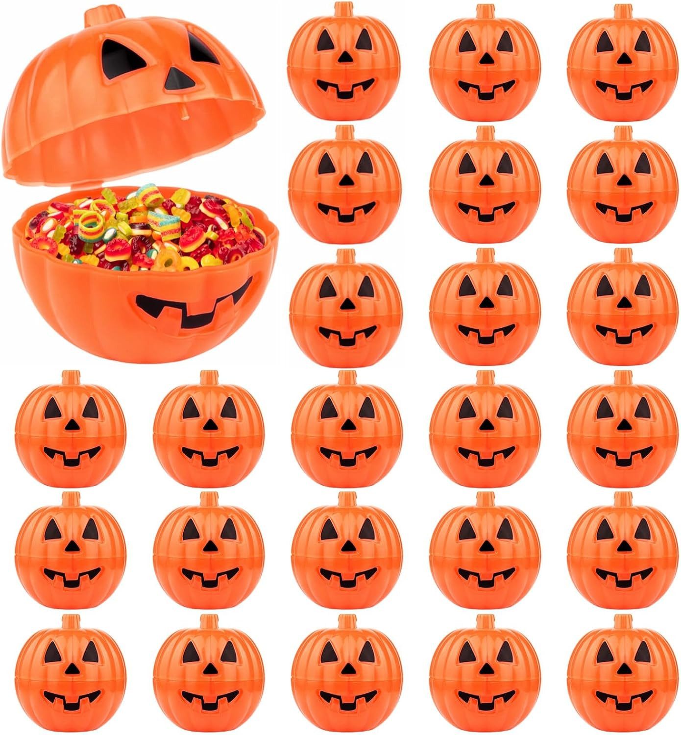 FELIXLEO Wanddekoobjekt 24 Stück Halloween Kürbis