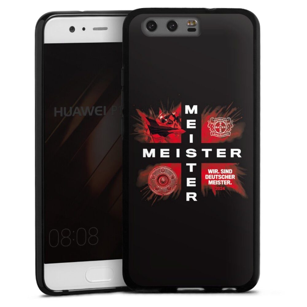 DeinDesign Handyhülle Bayer 04 Leverkusen Meister Offizielles Lizenzprodukt, Huawei P10 Silikon Hülle Bumper Case Handy Schutzhülle