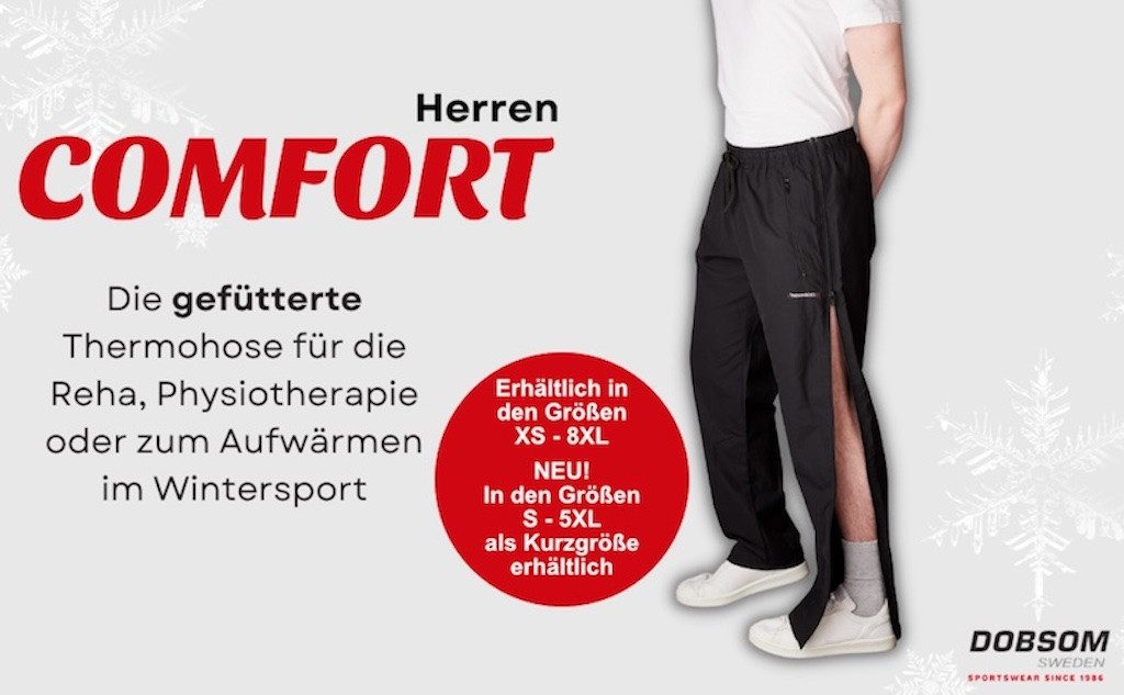 Dobsom Outdoorhose Winter Reha-Hose D/H gefüttert mit durchgehendem Reißverschluss warm auch in Kurzgrößen – Bild 3 von 5