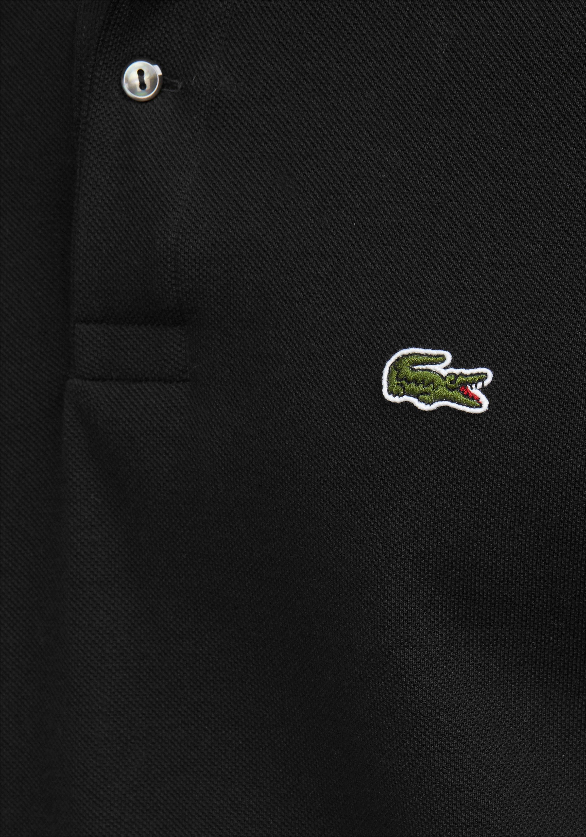 Lacoste Poloshirt Knöpfen in (1-tlg) schwarz Perlmuttoptik mit