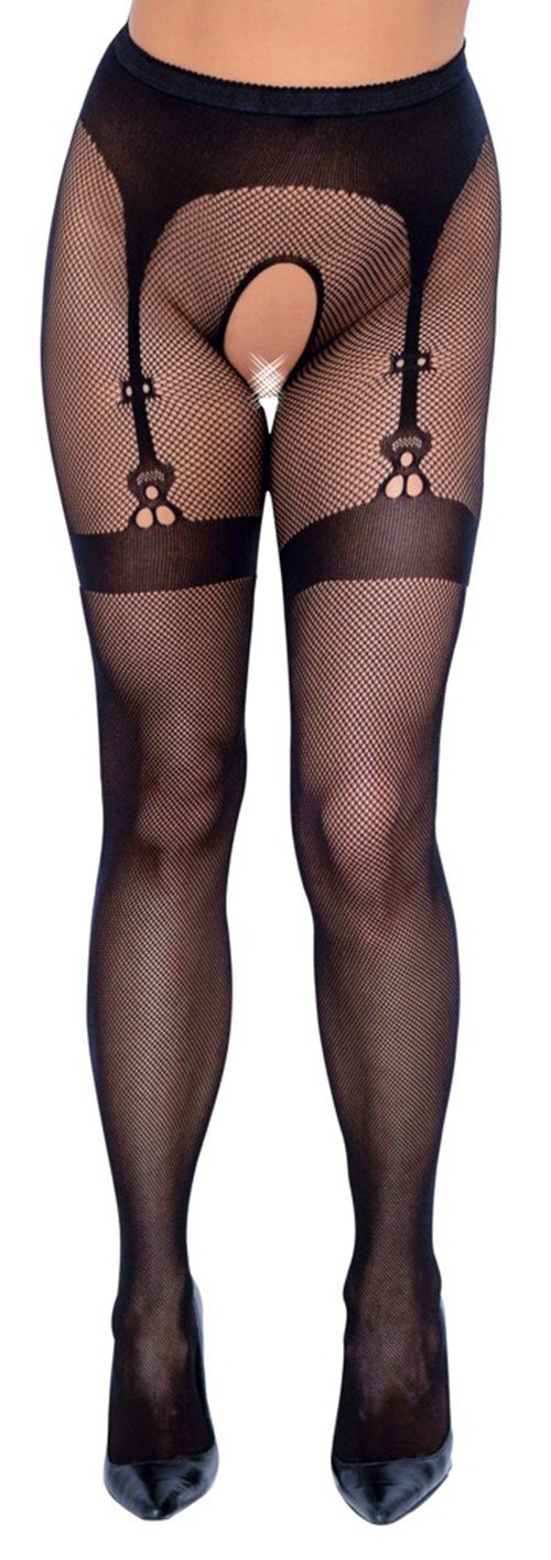 Ouvert Strumpfhose Ouvert Netz Strumpfhose im Straps-Look