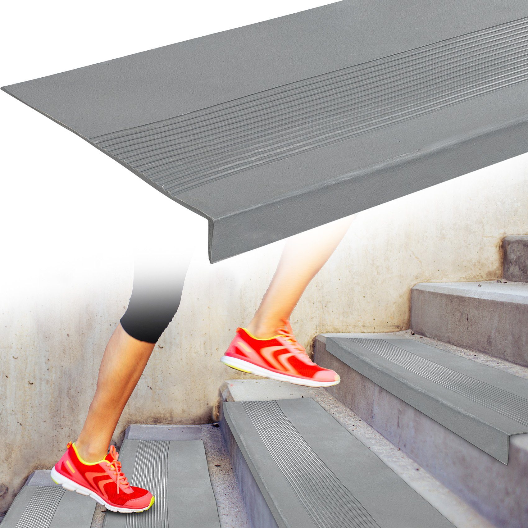 ANRO Stufenmatte Stufenschutz aus Gummi Treppenschutz Treppenmatte, Eckig, günstig online kaufen