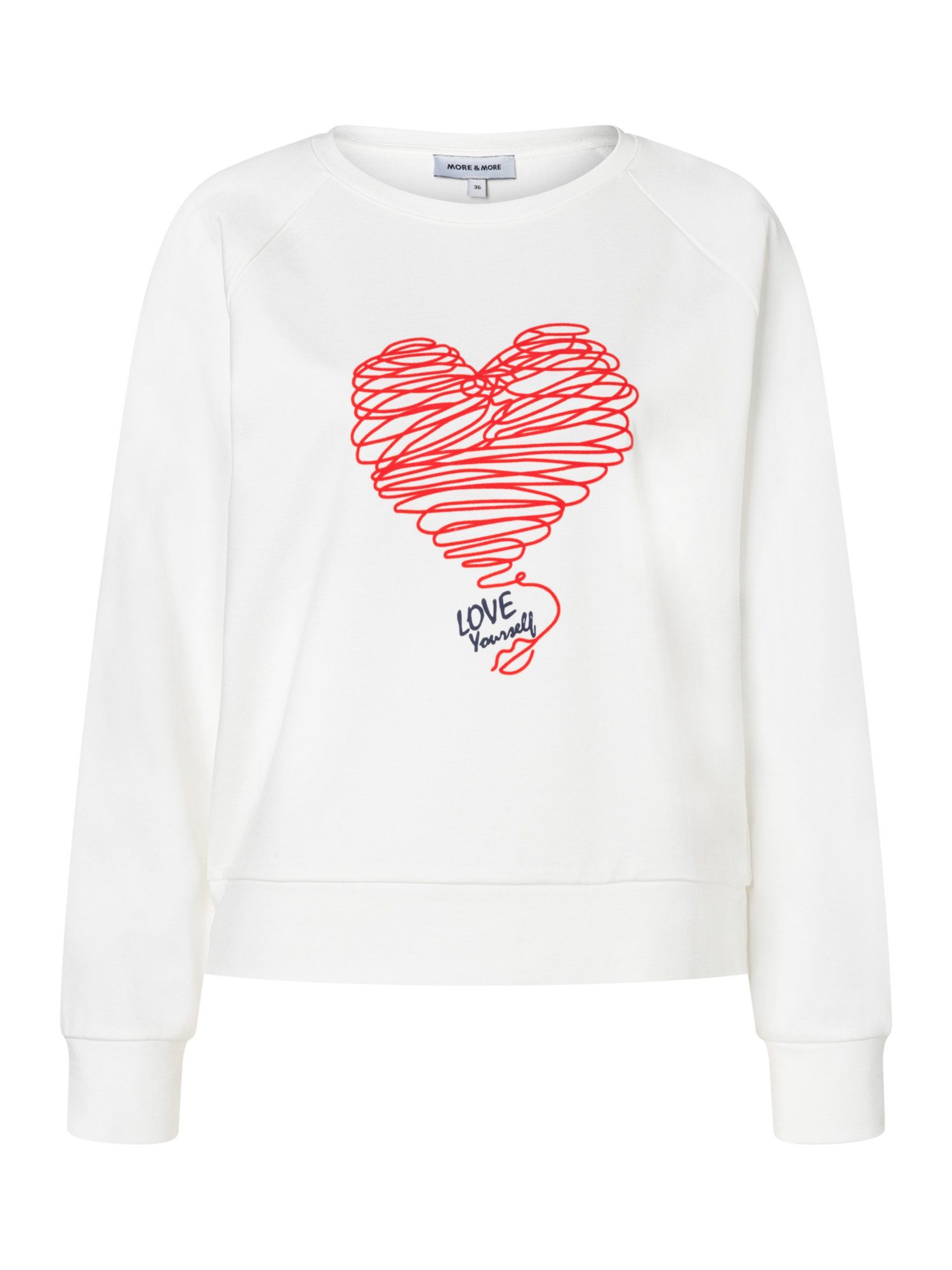 MORE&MORE Sweatshirt süßes Langarm-Sweatshirt, Herz günstig online kaufen