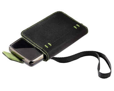 Hama Festplattentasche Tasche 1,8" Case Schutz-Hülle Cover Grün, Nylon-Tragebeutel für 1,8-Zoll externe HDD mit Tragegurt