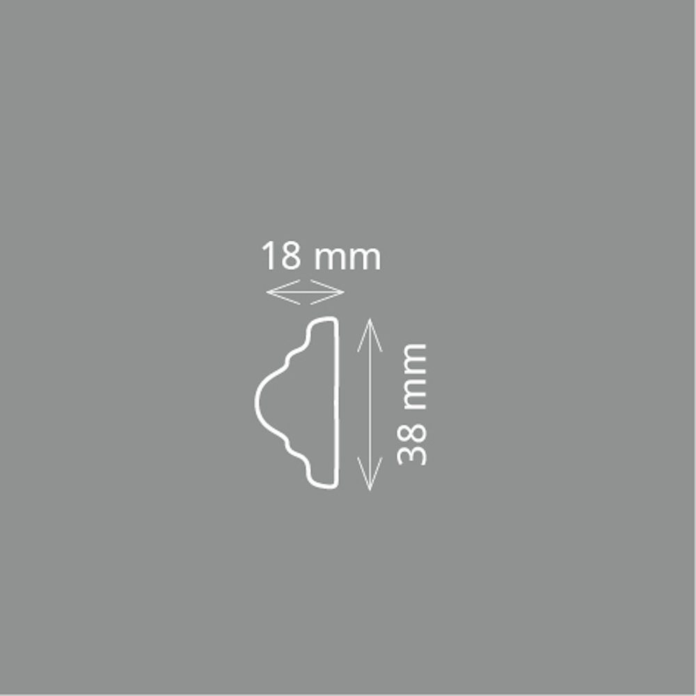 Homestar Zierleiste Wandleiste CW 11, (18 x 38 mm), Länge 2 m (Hartleiste), günstig online kaufen