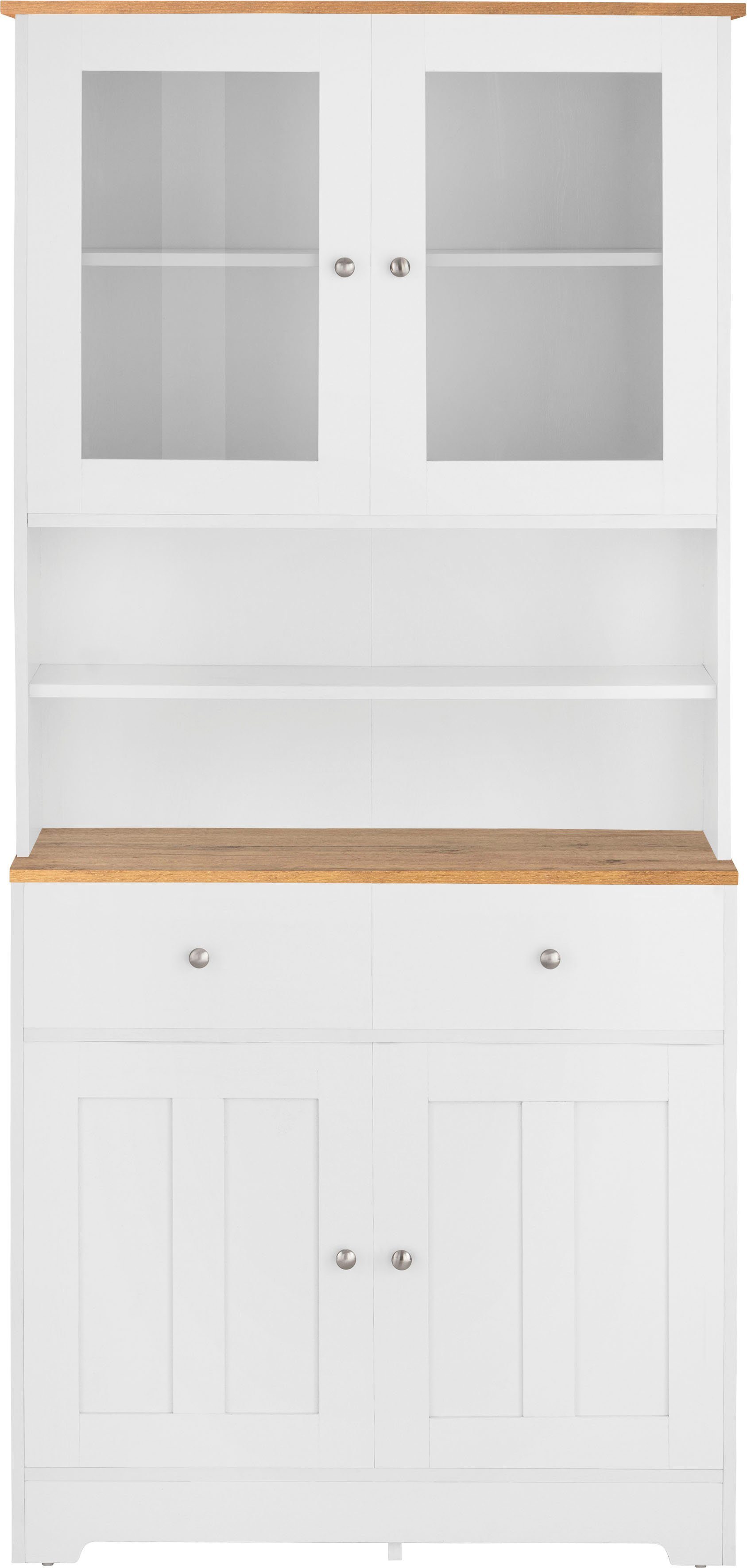 Home affaire Buffet Kate Breite 88 cm, mit Glastüren und Holztüren, Metallgriffen, Höhe 182 cm