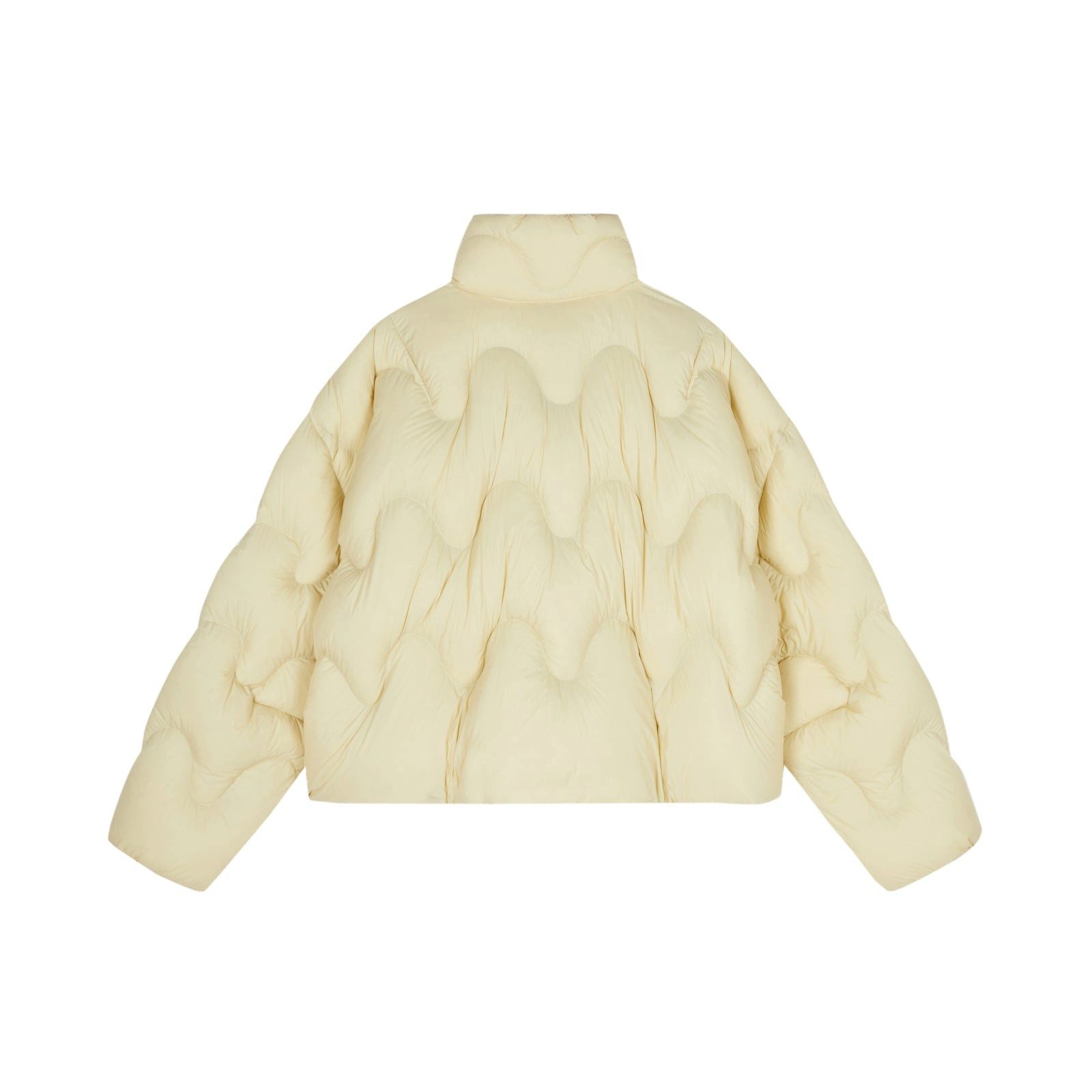 JNBY Daunenjacke Damen Boxy Daunenjacke mit Wellen-Steppung in Ecru
