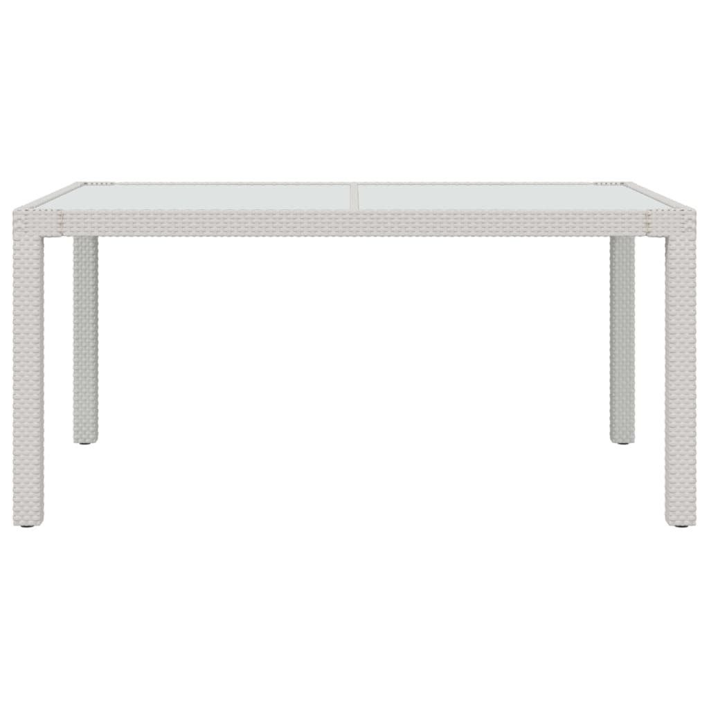 vidaXL Gartentisch 150 x 90 x 75 cm Gartentisch 150x90 cm aus gehärtetem Glas und Polyrat