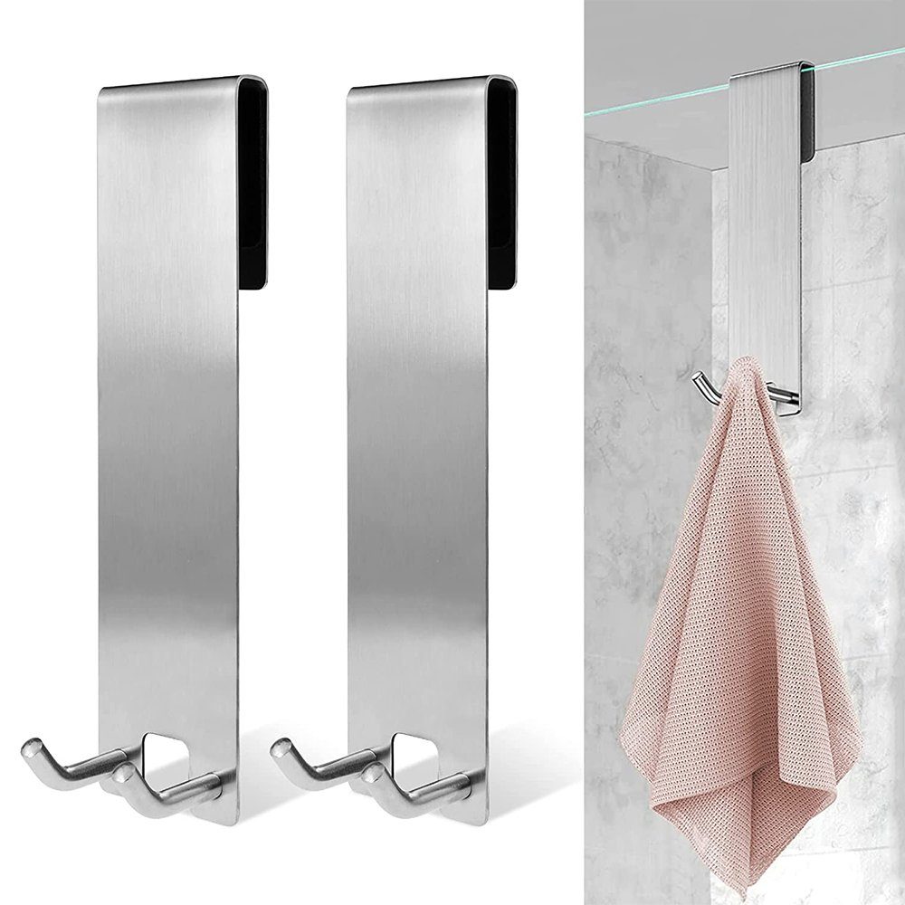 zggzerg Handtuchhaken Duschhaken ohne Bohren 2er Set, Edelstahl Haken für G günstig online kaufen