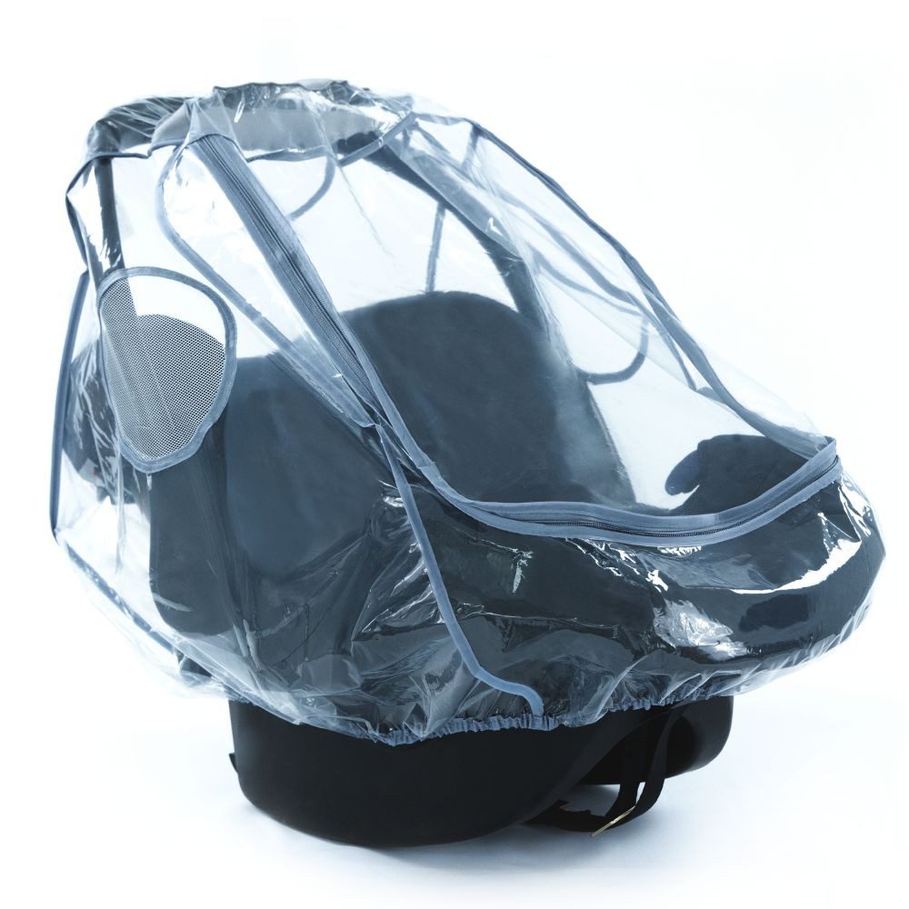 Zamboo Kinderwagen-Regenschutzhülle Universal, Regenschutz Regenverdeck für Babyschale / Maxi-Cosi mit Reißverschluss