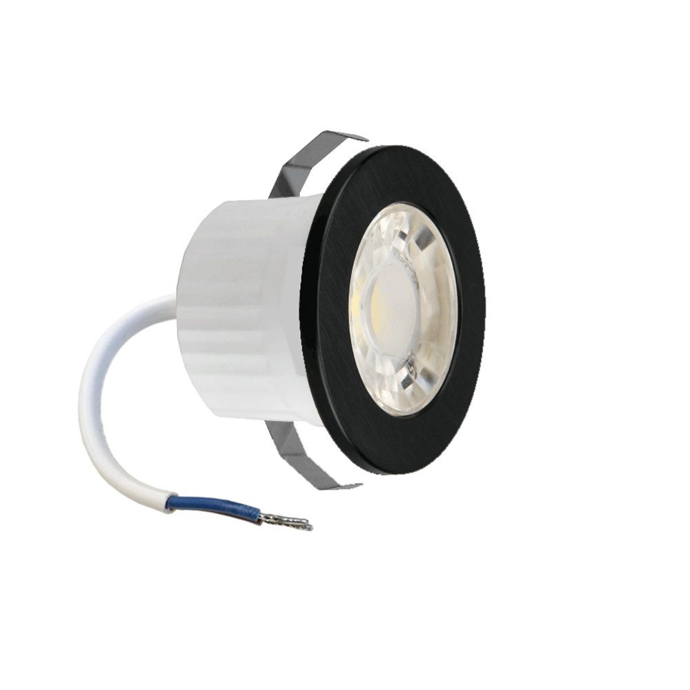 Braytron LED Einbaustrahler 3 W LED mini Einbauleuchte Einbaustrahler Spot Schwarz Silber oder, Einbauspot Spotlight Mini Spot für innen und außen IP54 Wasserdicht