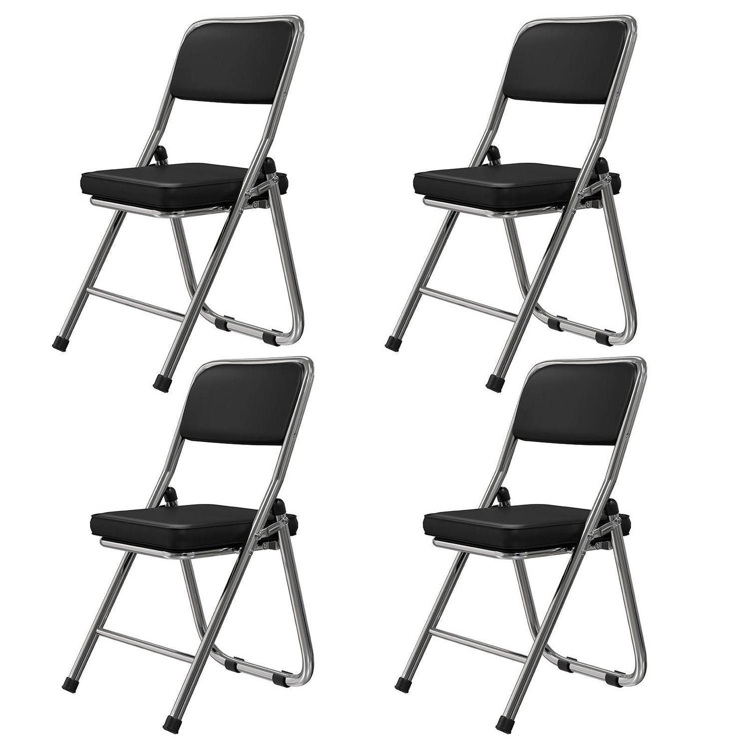 LuxusKollektion Klappstuhl Klappstuhl 4er Set Lederoptik (4 St)