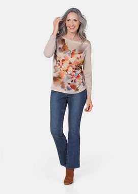 GOLDNER Print-Shirt Kurzgröße: Blusenshirt mit floralem Druck
