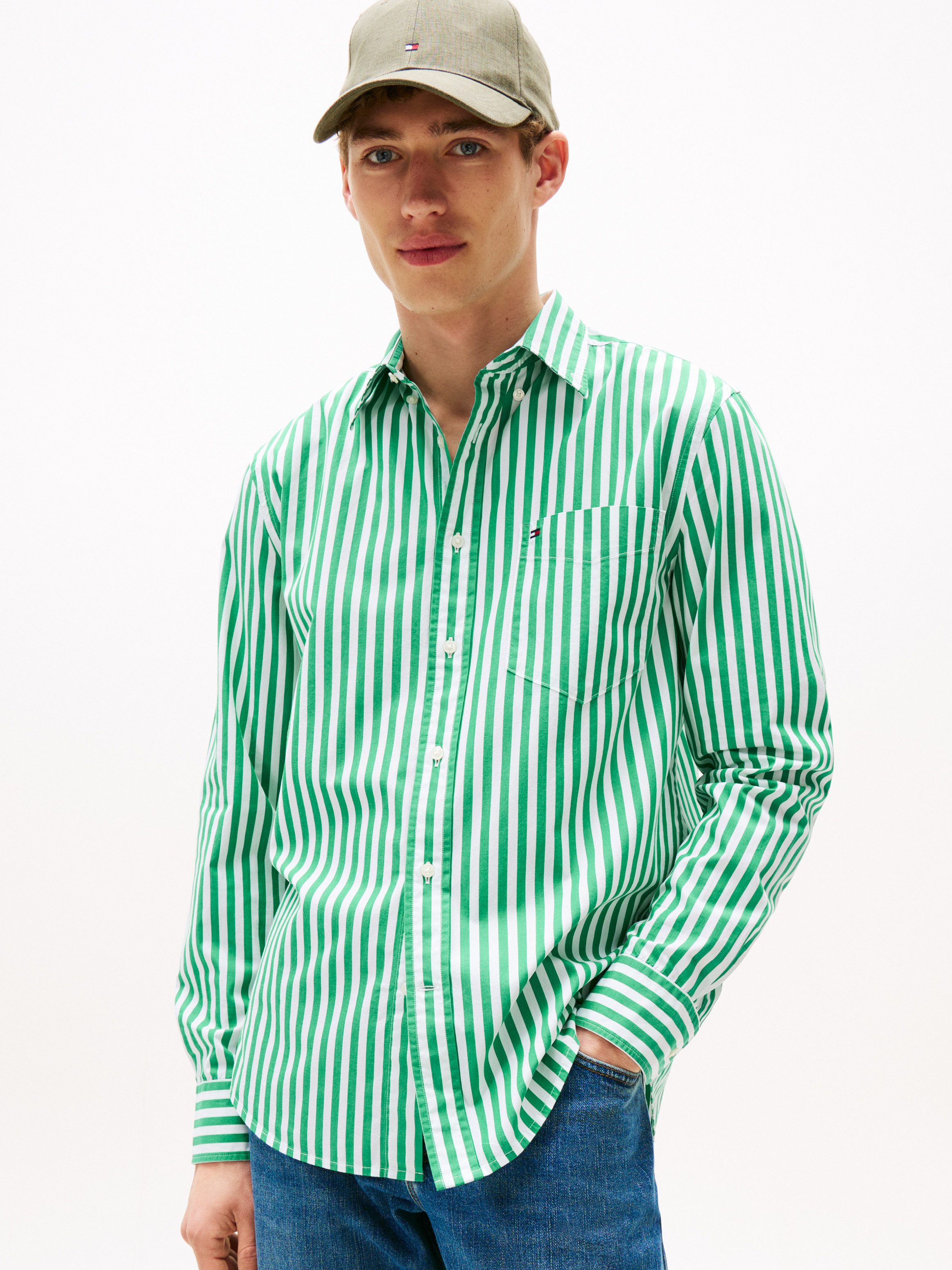 Tommy Hilfiger Langarmhemd FLEX POPLIN BOLD STRIPE SHIRT günstig online kaufen
