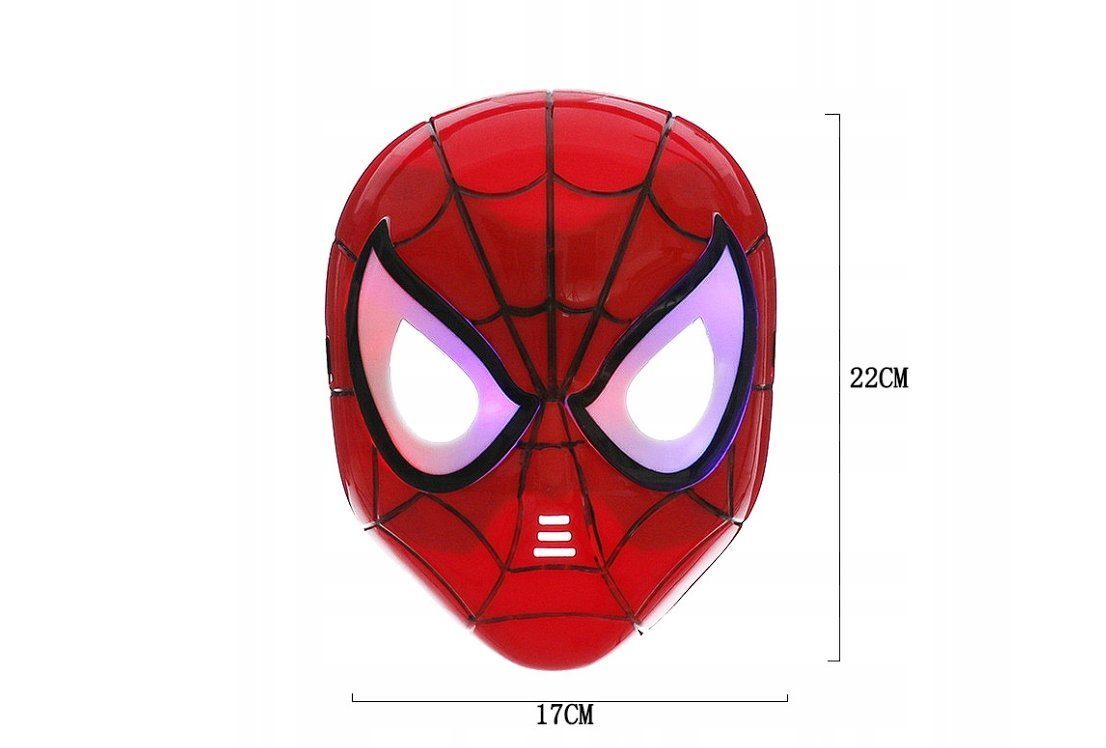 Festivalartikel Verkleidungsmaske Spider-Man LED Maske Marvel, Leuchtende Augen, Ideal für Partys, (1-tlg)