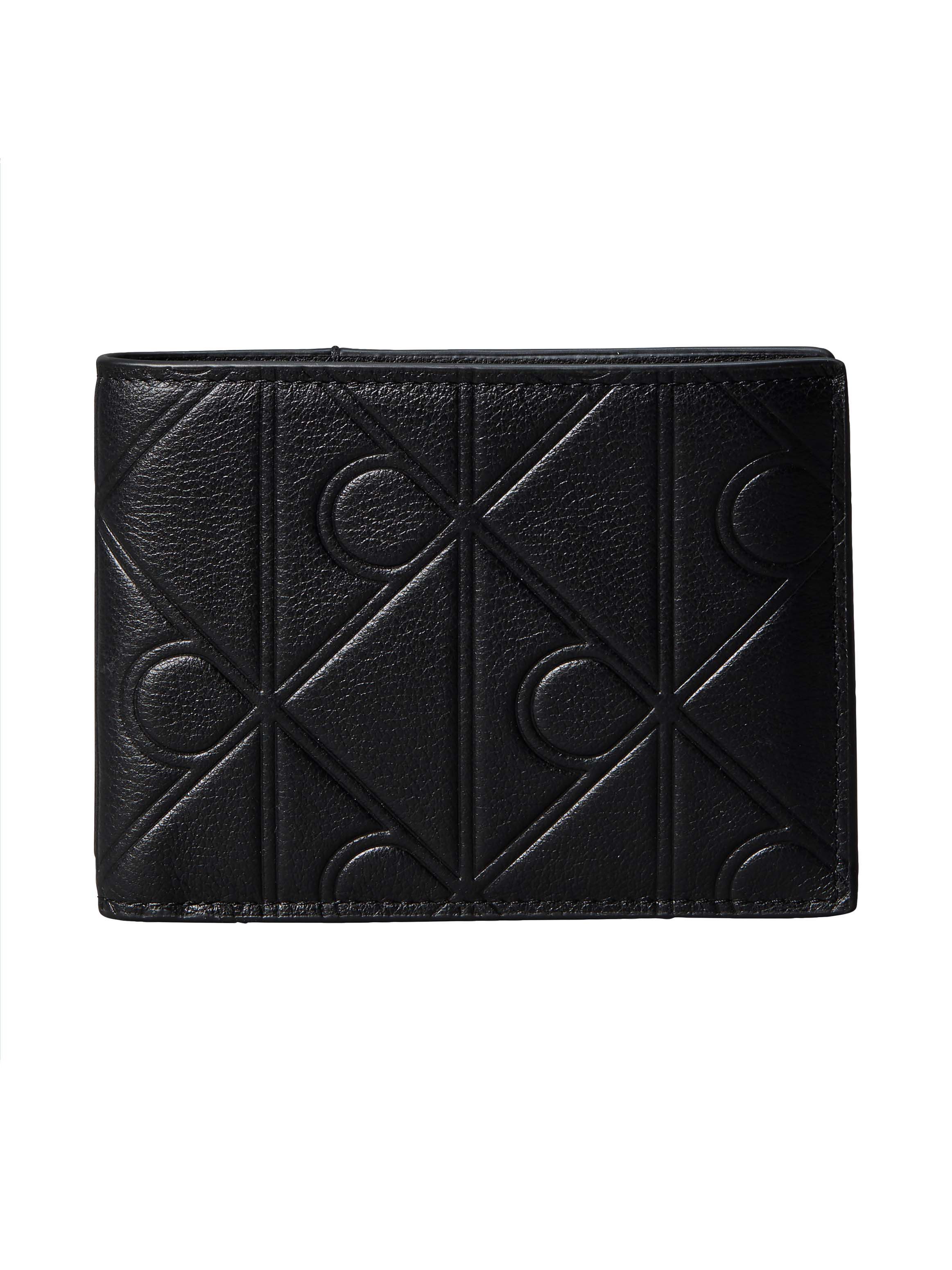 Calvin Klein Geldbörse XL EMBLEM AOP EMBOSS TRIFOLD, Geldbeutel, Portemonnaie, Money Pocket mit CK-Logo
