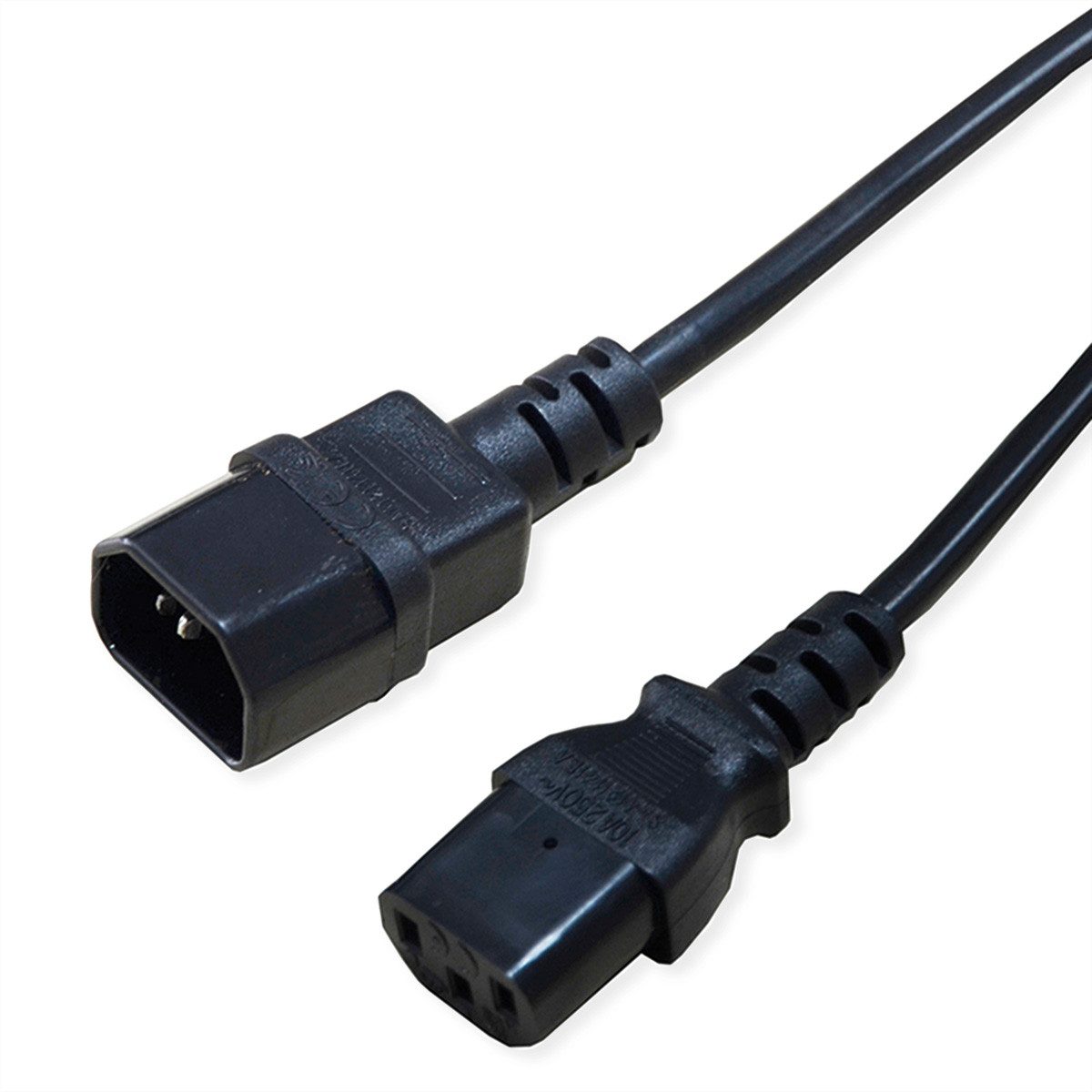 SECOMP STANDARD Apparate-Verbindungskabel, IEC 320 C14 - C13 Computer-Kabel, IEC320 C14, Kaltgeräte, 10A Männlich (Stecker), IEC320 C13, Kaltgeräte, 10A Weiblich (Buchse) (180.0 cm)
