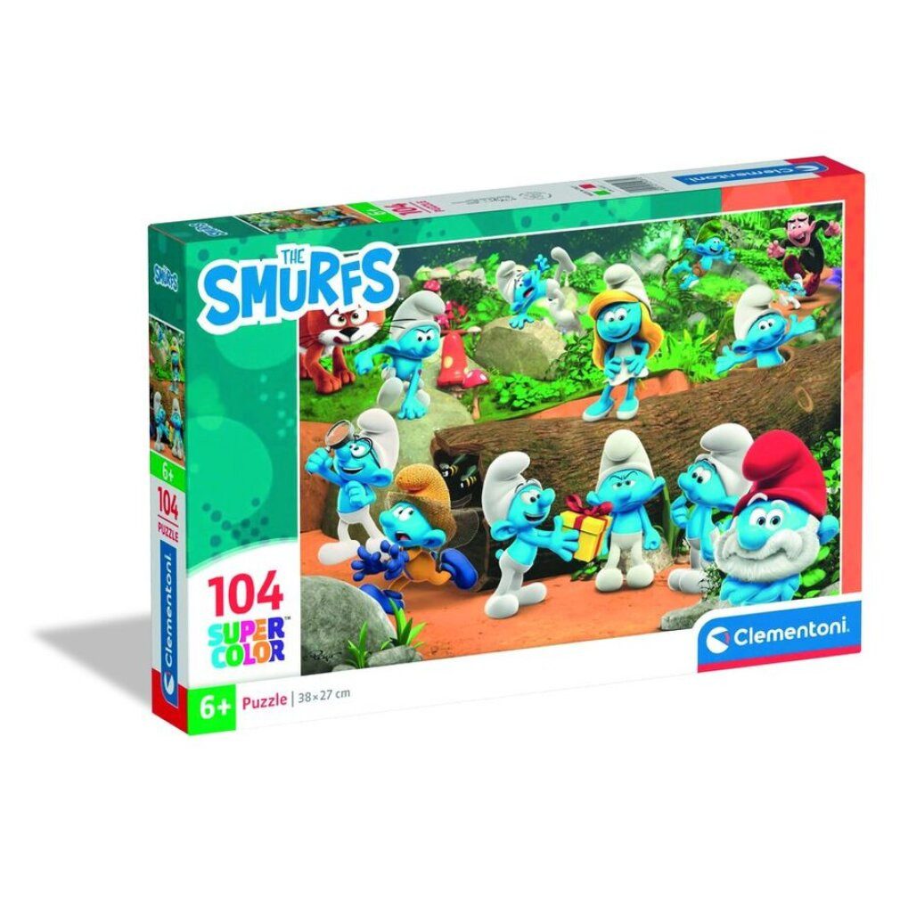 Clementoni® Puzzle Das Schlumpf-Puzzle 104 Stück, Puzzleteile