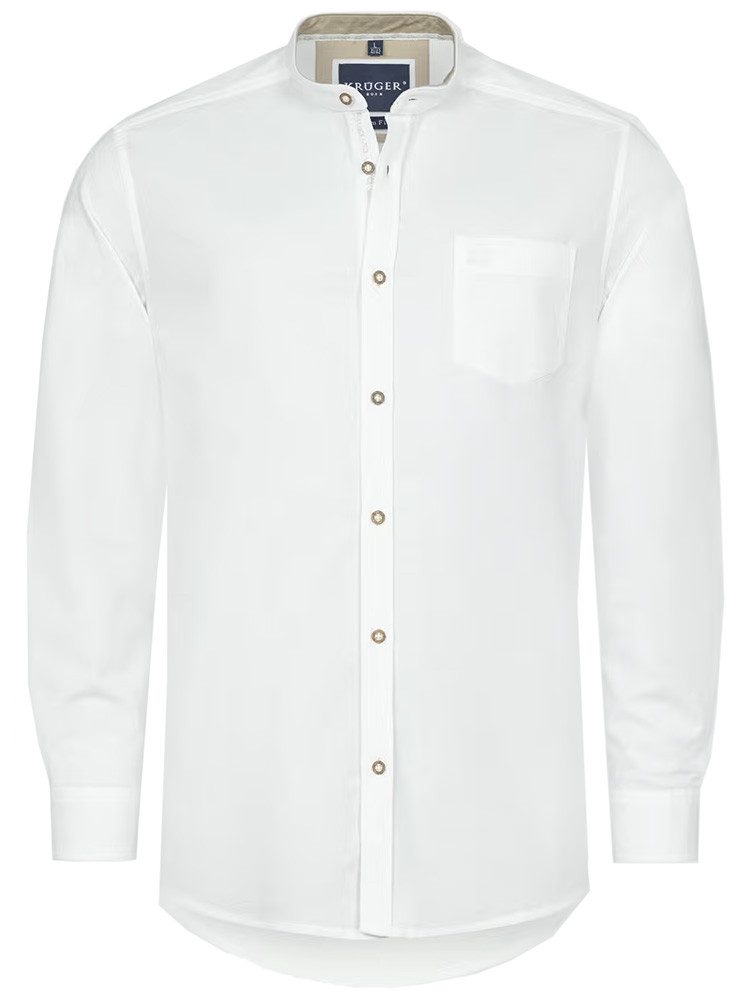 KRÜGER BUAM Trachtenhemd Trachtenhemd Lebenslang weiß