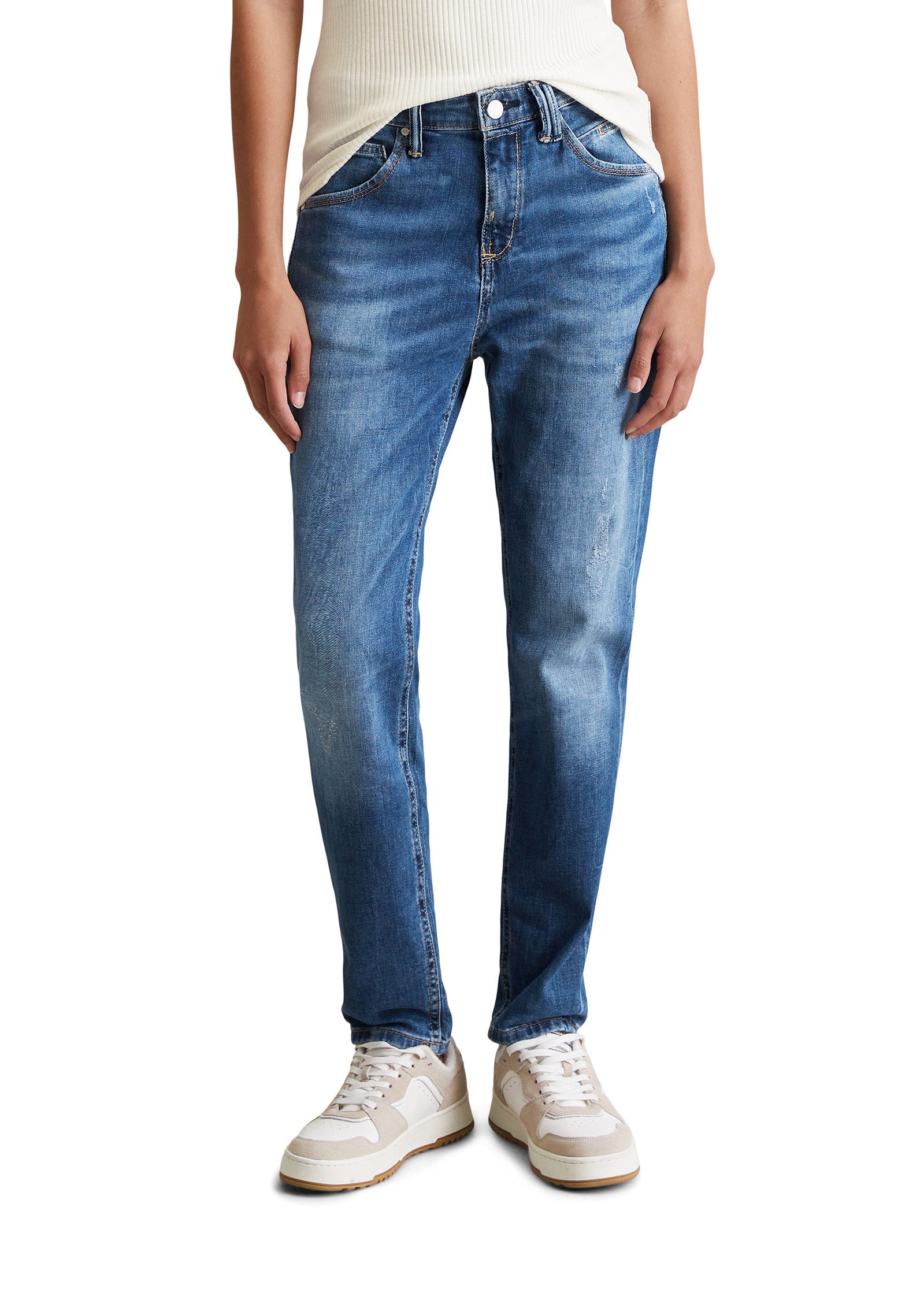 Marc O'Polo DENIM Boyfriend-Jeans Freja in heller Waschung. Reduzierter Preis € 70,99. Unverbindliche Preisempfehlung € 89,95